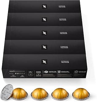 Nespresso Capsules Vertuo, Voltesso, Mild Roast Espresso, 50-Count Espresso Pods, Brews 1.35oz.