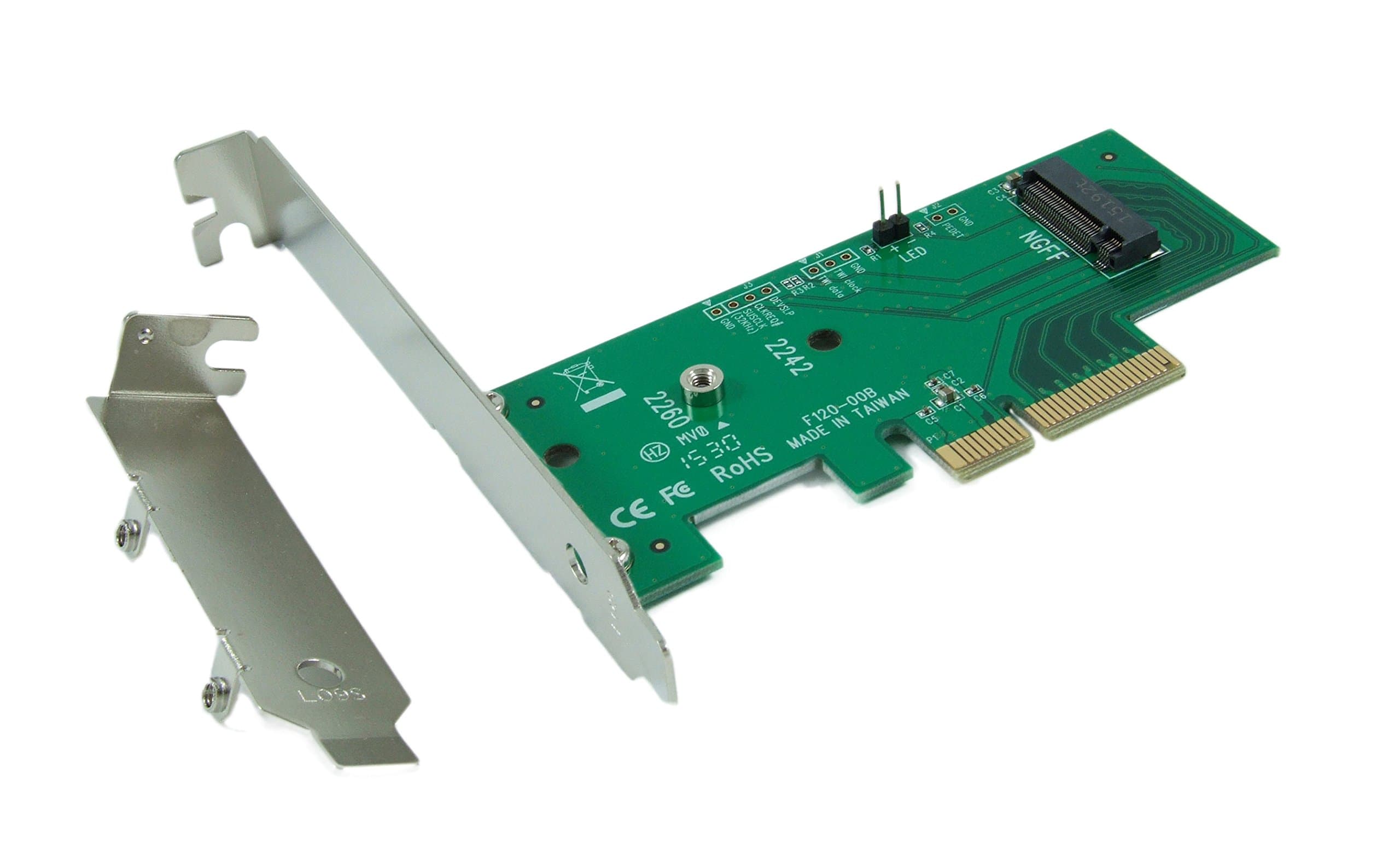 DT-120 M.2 Interface Card and Adapter – Accessory (PCIe, M.2, Low Profile, -40 – 80°C)