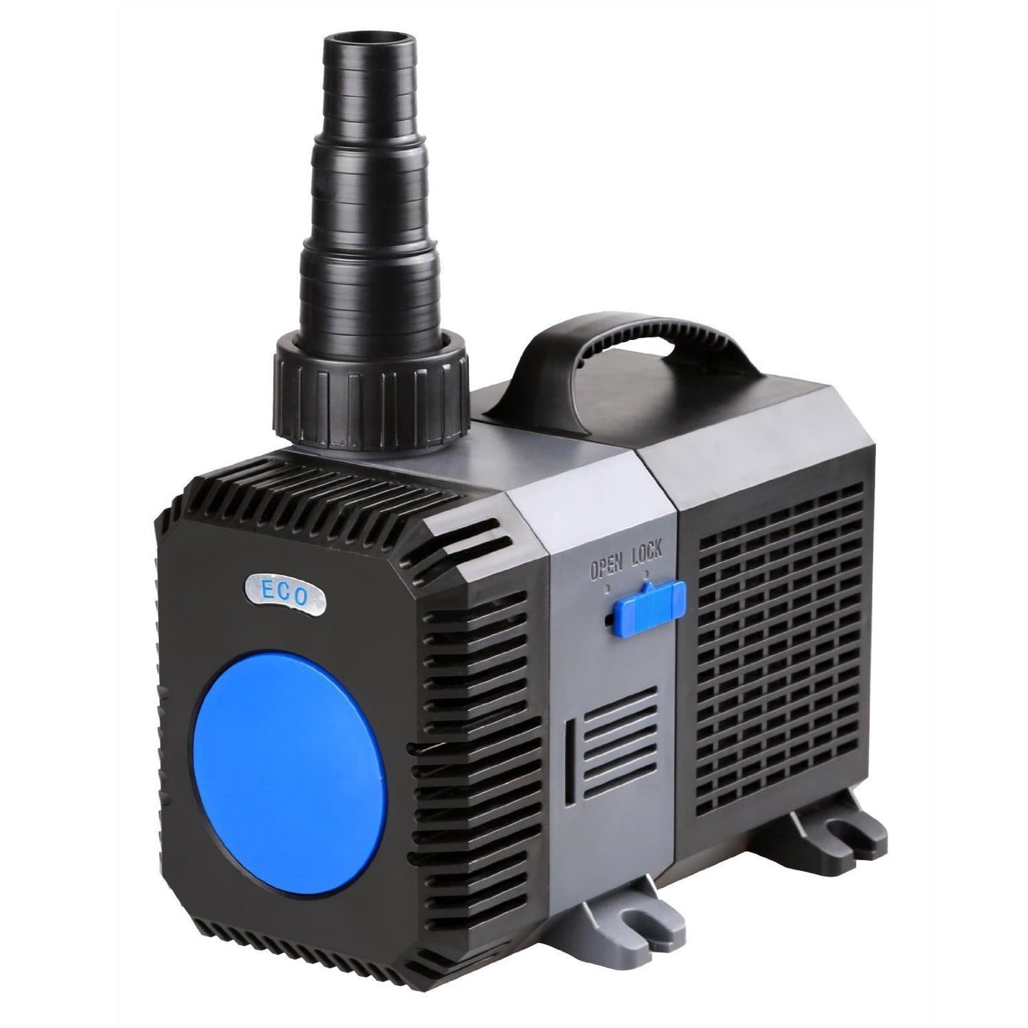 4226GPH Flow Frequency Electric Inline Garden Submersible Pond Filter Pump for Fish Tank Fountain Aquarium Waterfall Koi Salt Fresh Water