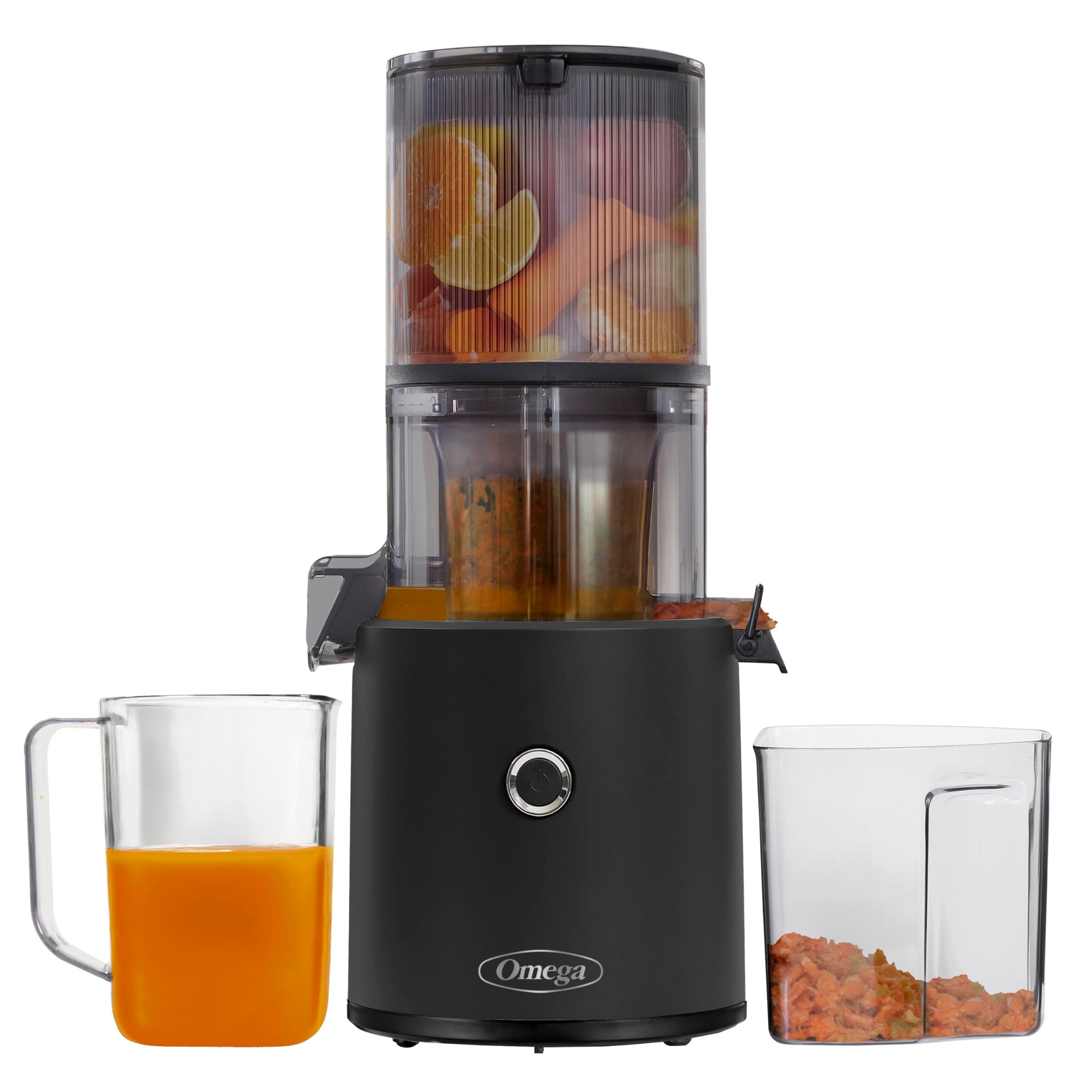 Omega Effortless Batch Cold Press Juicer - Hands Free Vegetable and Fruit Masticating Juicer Machine with 68-oz. capacity, Extra Large Hopper No-Prep whole recipe juicing, Easy Clean, 150-Watts, Black