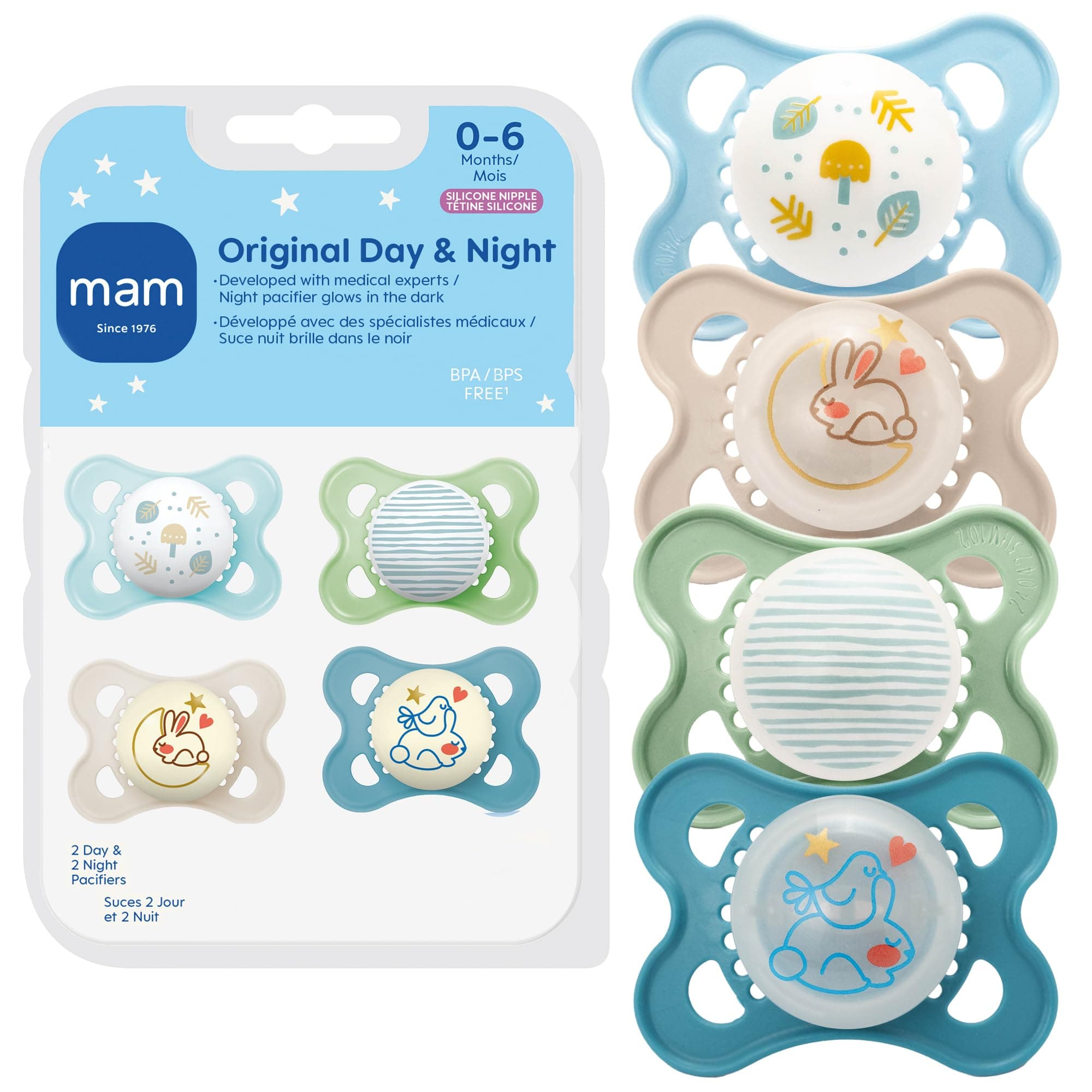 Original + Night 4-Pack, 0-6M, Boy