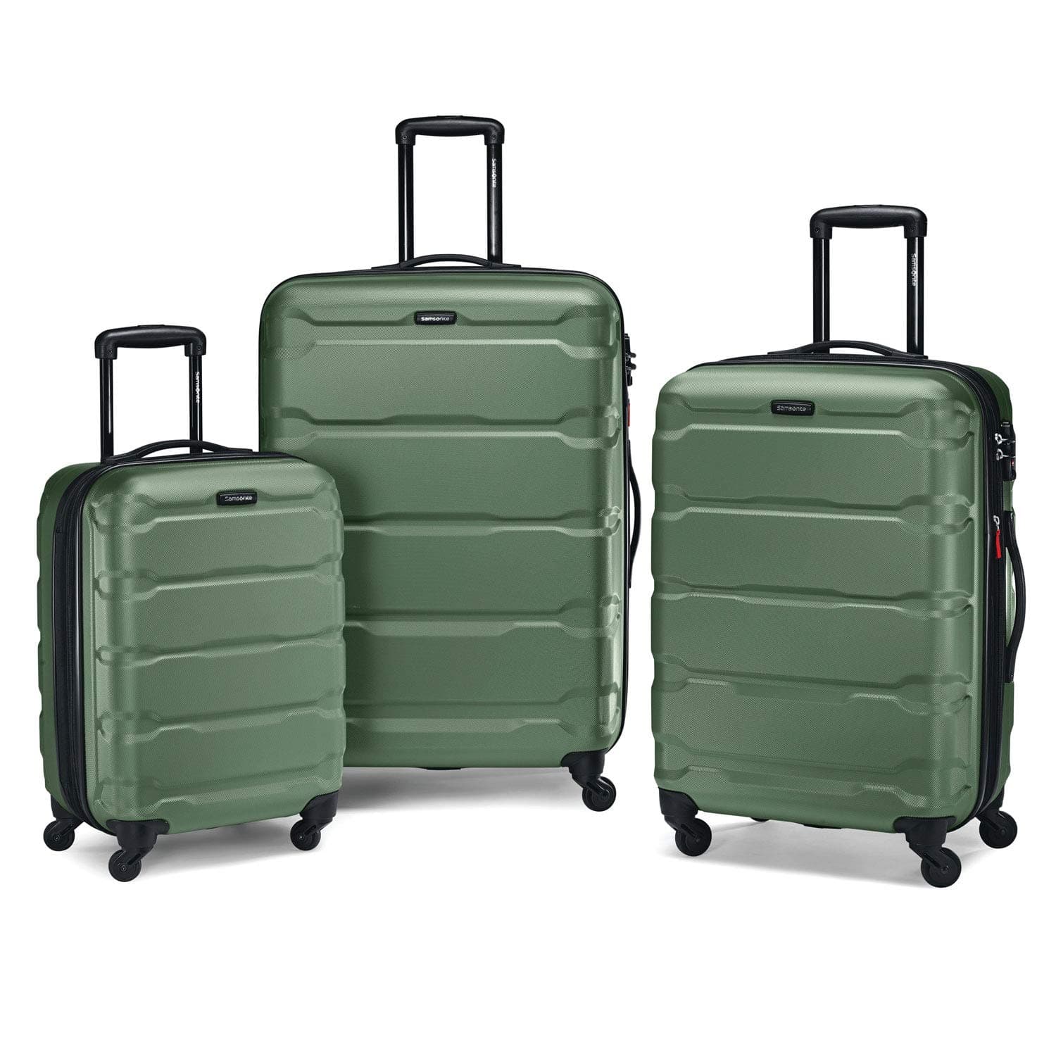 Samsonite Omni 3 Piece Hardside Luggage Nested Spinner Set (20"/24"/28") Army Green