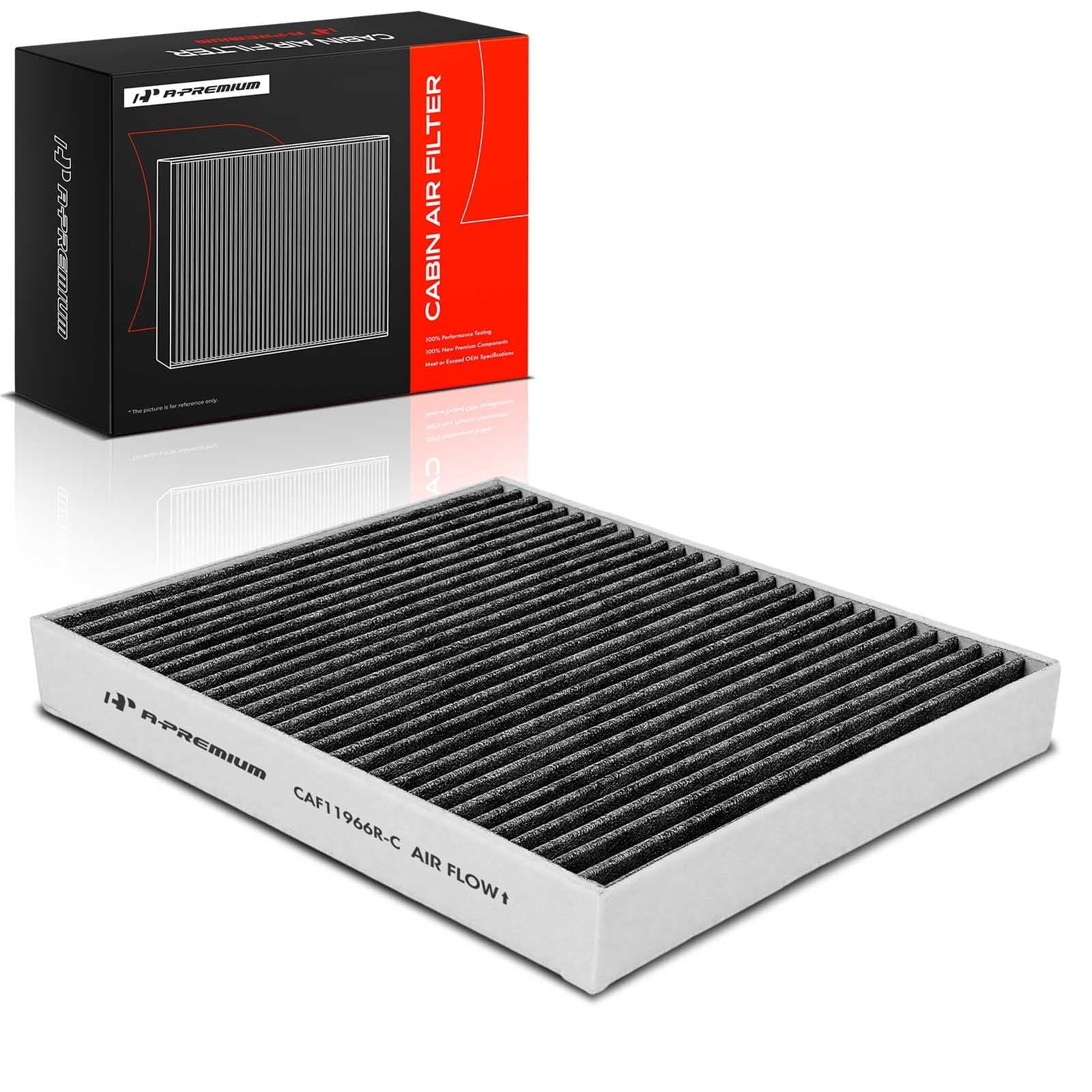 A-Premium Cabin Air Filter with Activated Carbon Compatible with Chevy, GMC, Cadillac & Buick - Camaro, Colorado, Equinox, Impala, Malibu, Silverado, Traverse, Sierra, Yukon, Escalade, ATS, Enclave