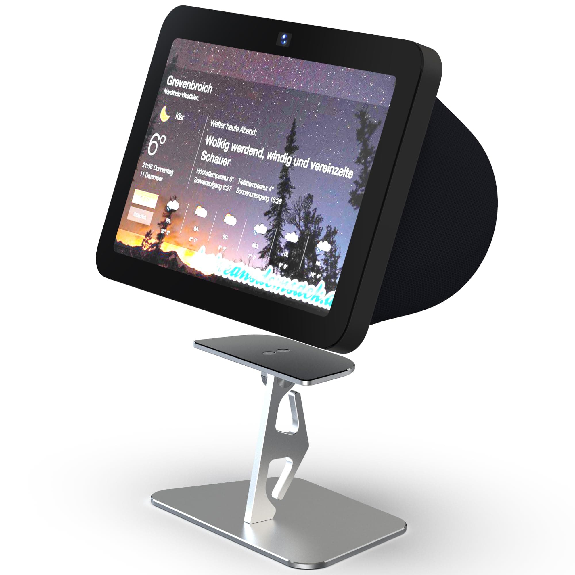 Echo Show 8 (3rd Gen) Stand, Adjustable Metal Stand,Tilt Echo Show 8(3rd Gen) Screen Up and Down，All Made of Aluminum(Silver)
