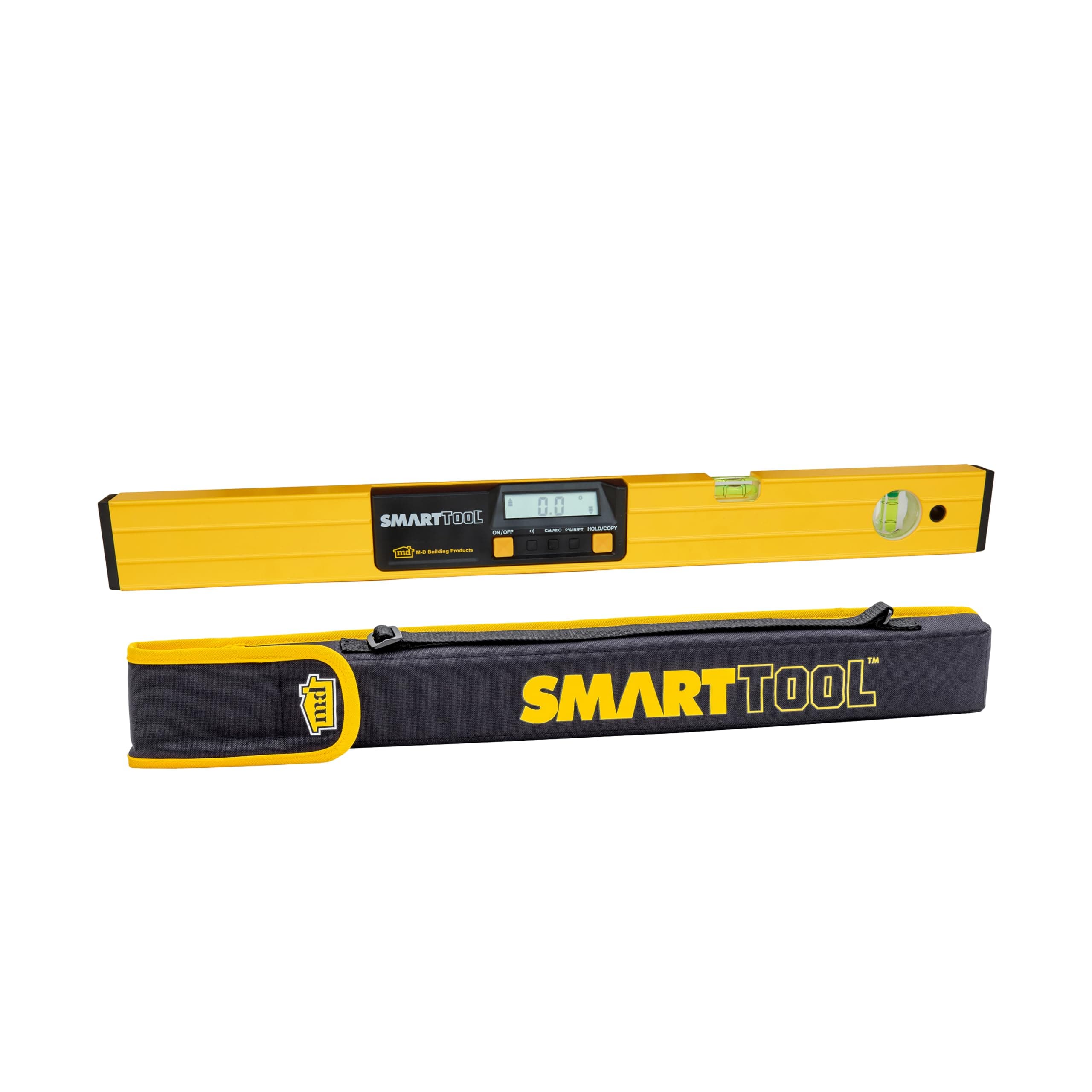 92379 SMARTTOOL® 24 Inch Digital Level: Precision Measurement w/LCD Screen, Audible Alerts, Water Resistance, High Visibility, & Heavy-Duty Aluminum Frame - Includes Carry Case