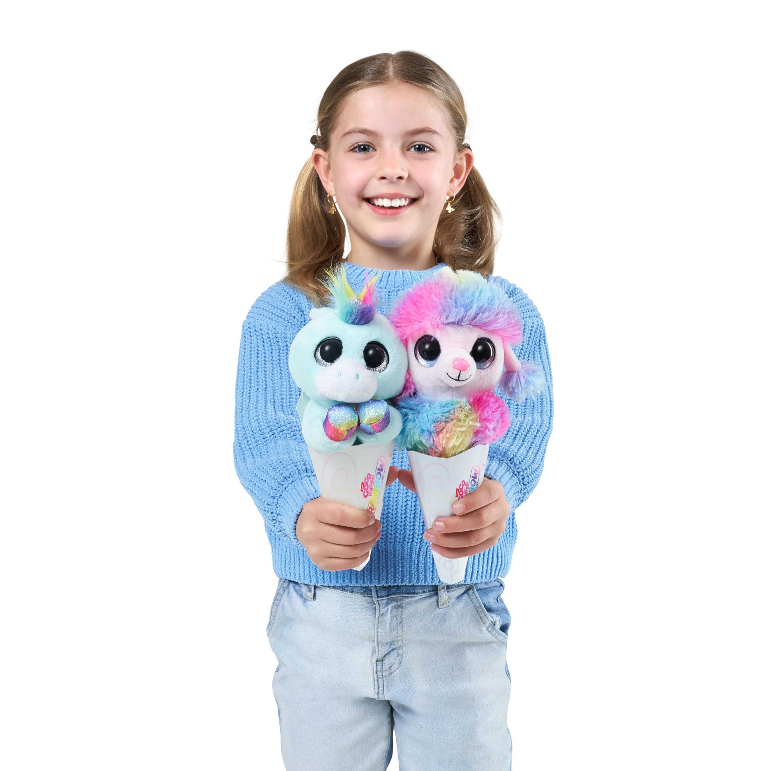 Coco Cones Rainbow, Series 1, Cone Cones Plush, Brown Box, (3 Plush)