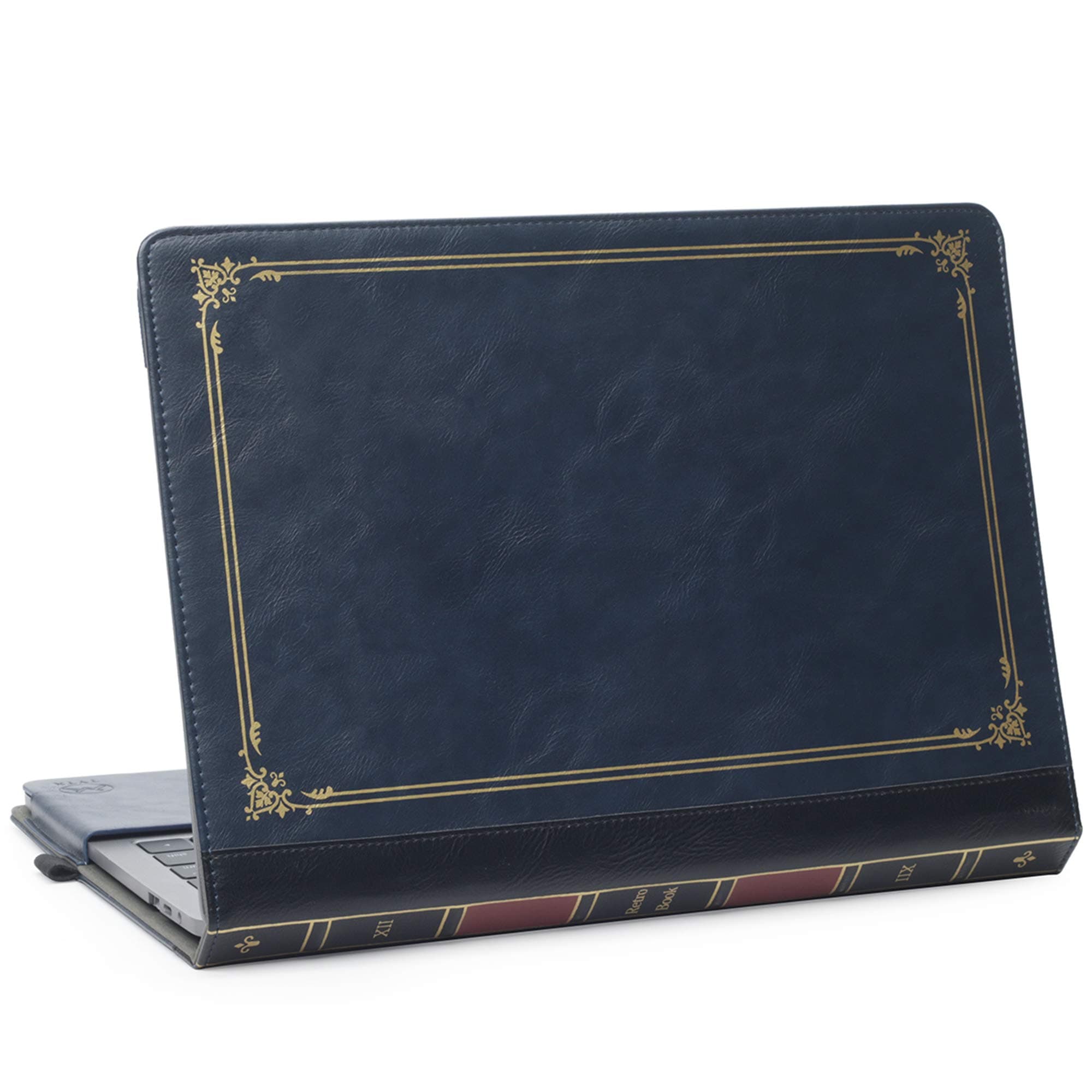 TT TYTXCompatible with MacBook Pro Leather Case 13 Inch 2016-2022 (A1989 A1706 A1708 A2159 A2289 A2251 A2338 M1 M2) Protective Book Folio Cover (New MacBook Pro 13", Blue)