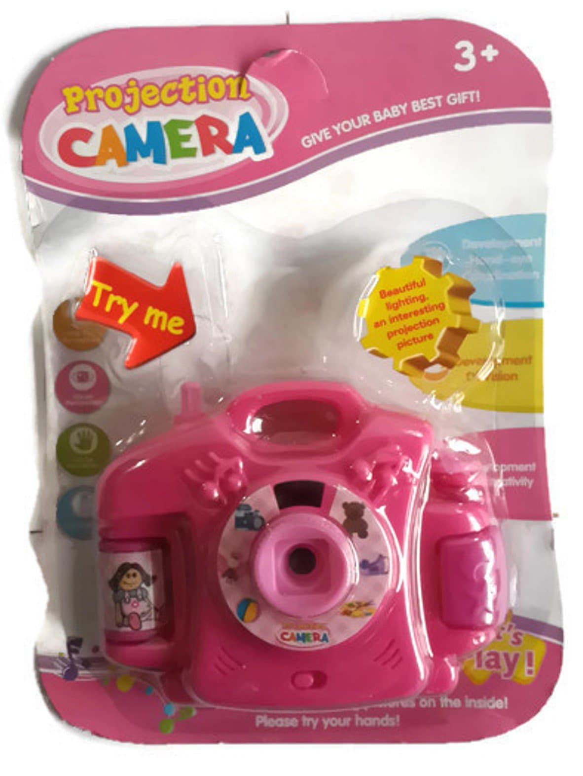 Baby/kid Learning Educational Projection Plastic Camera - Pink