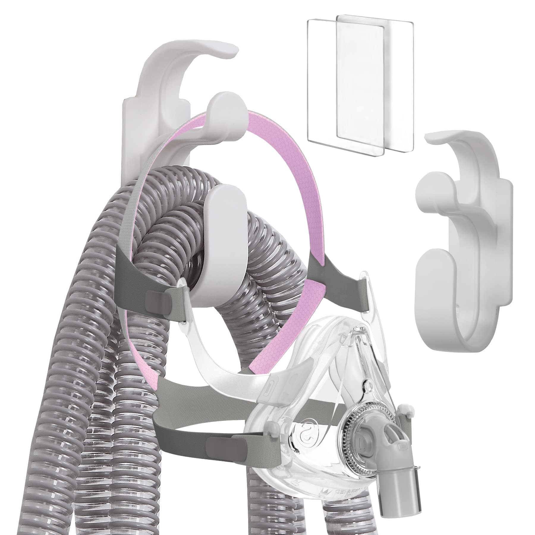 CPAP Hose Hanger with Anti-Skid Function, CPAP Mask Hook & CPAP Tubing Holder, CPAP Hose Organizer, Provide Stable and Tangle Free CPAP Pipeline System to Make You Sleep Better