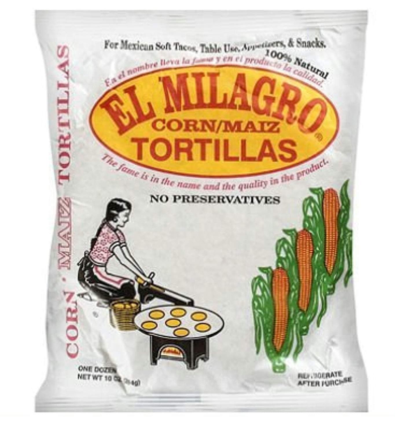 El Milagro, Tortilla Corn, 10 ounce (16 Pack)