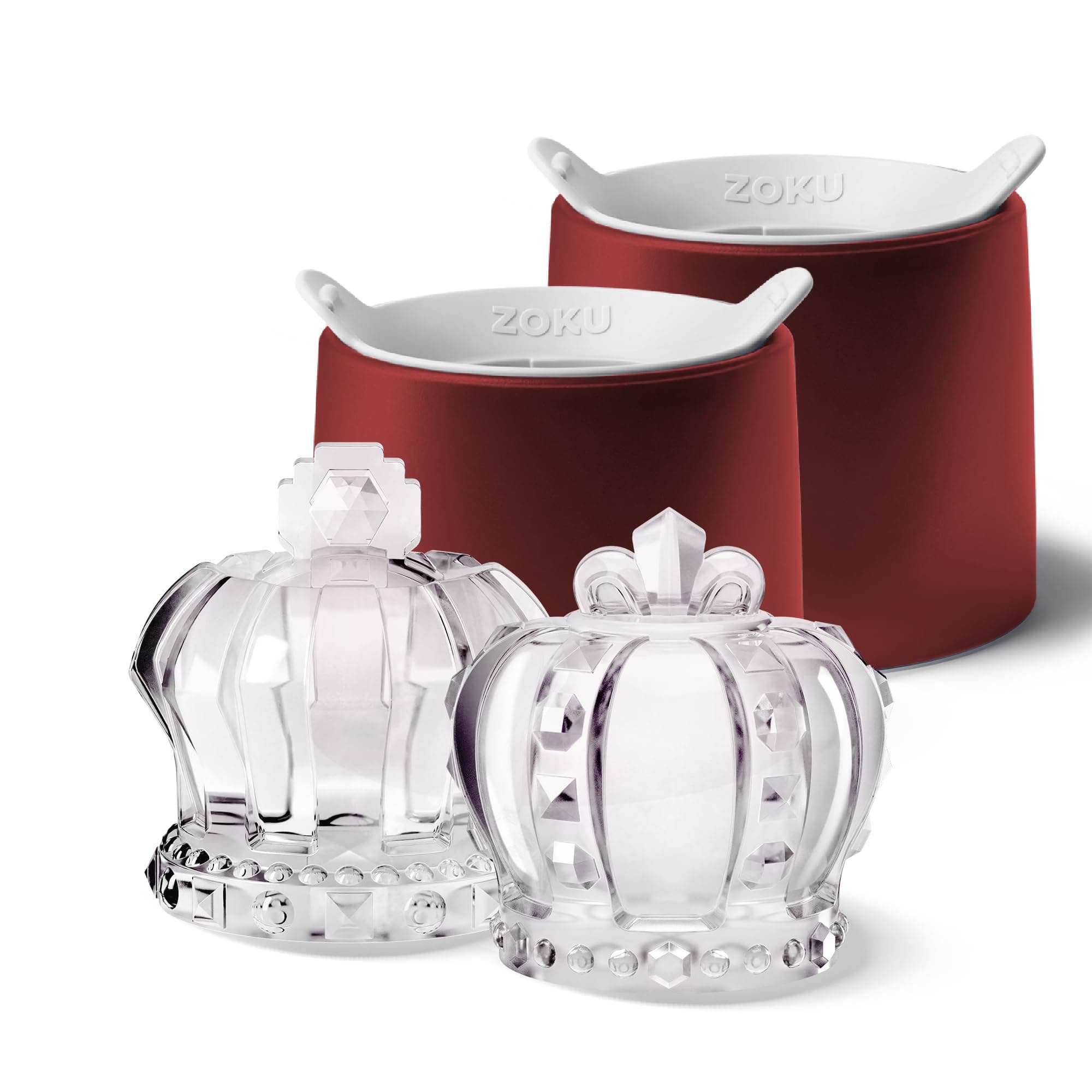 ZOKU Ice Ball Maker 2pc Crown Ice Maker Easy Fill