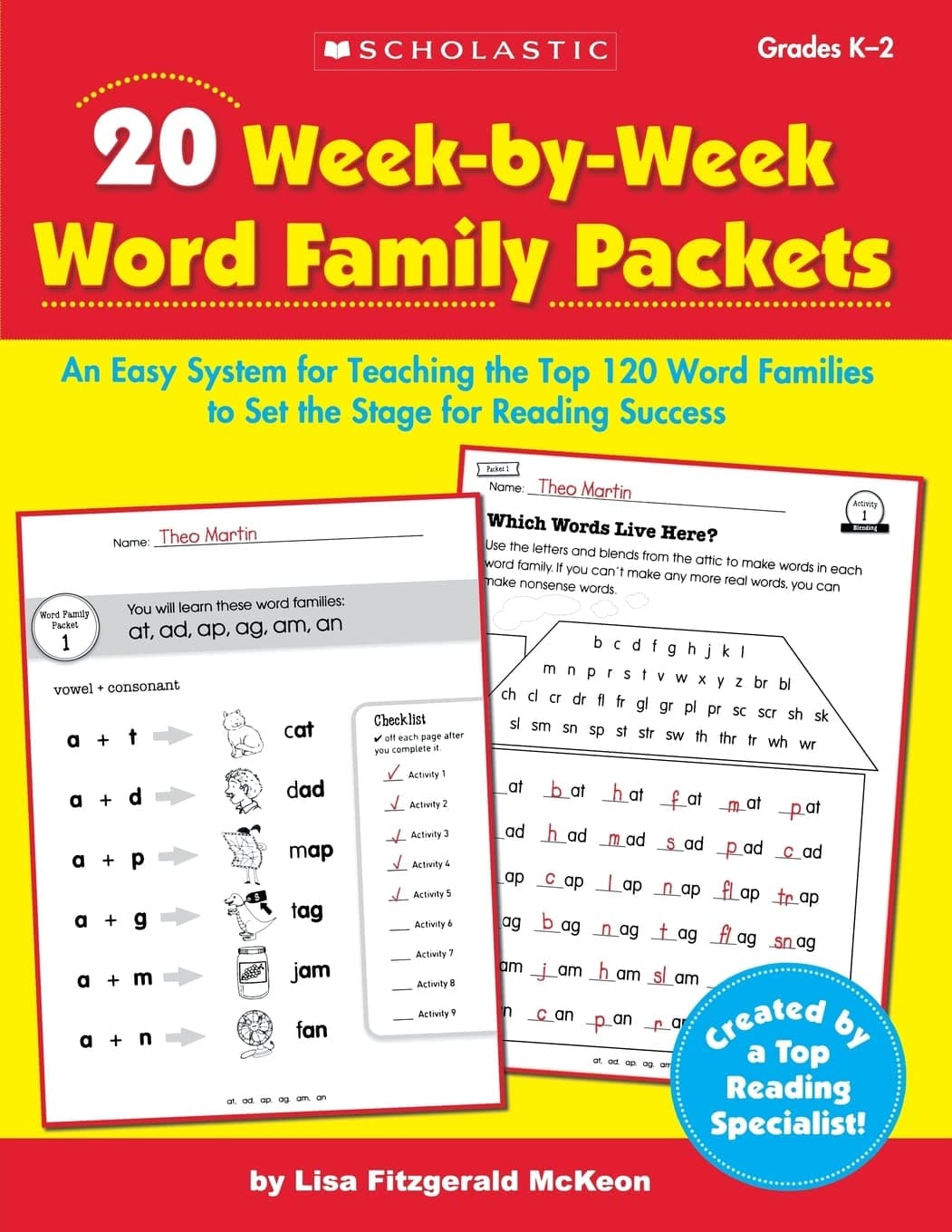 20 Week By Week Word Family Packets (Teaching Resources)