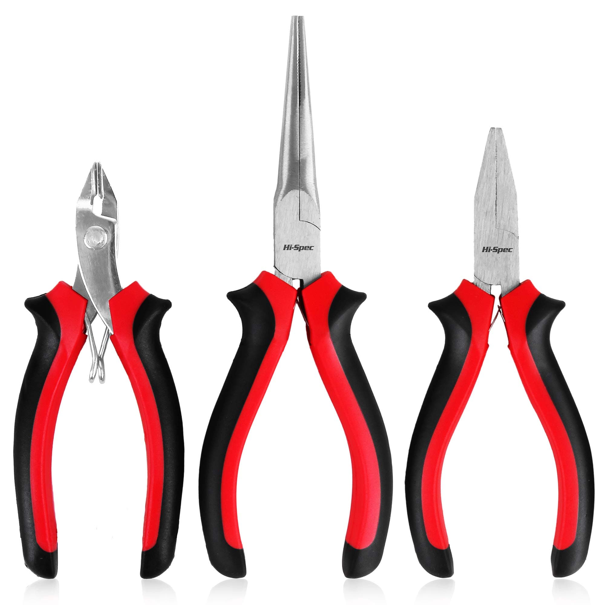 3pc Hobby & Craft Work Mini Pliers Tool Set - Precision Sprue Cutters, Long Needle and Flat Nose Pliers for Modelling, Metal Earth Kits, and Jewellery Making