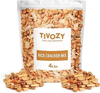 Rice Cracker Mix -4lbs Pack of Japanese Snacks Chips, Ideal for Parties, Family Gatherings or as a Quick Snack Option, Perfect for Those Who Enjoy a Wholesome Treat Anytime, Anywhere