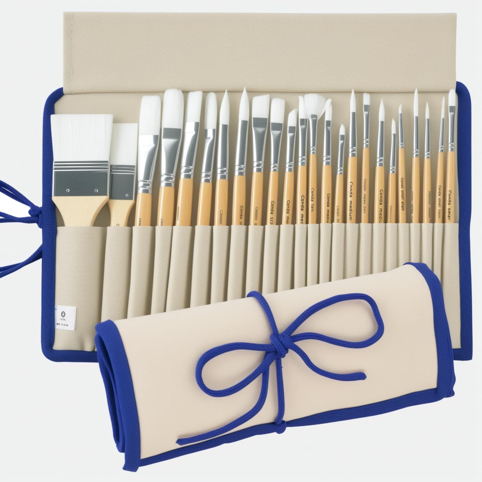 24 Pcs Paint Brushes Set with Organizing Case