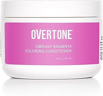 oVertoneHaircare Color Depositing Conditioner - 8 oz Semi Permanent Hair Color with Shea Butter & Coconut Oil - Temporary Hair Color Dye - Vegan, Cruelty-Free - Vibrant Magenta