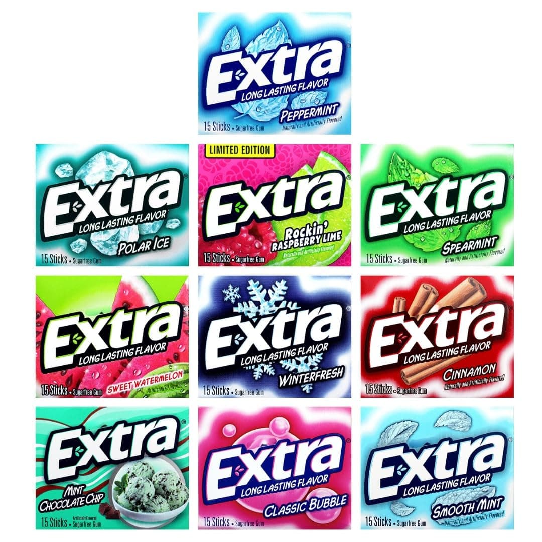 Assortment | Extra Long Lasting Flavor Sampler Pack | Sugar-Free | Assorted Flavor (6 Pack) Receive 6 out of 10 flavors