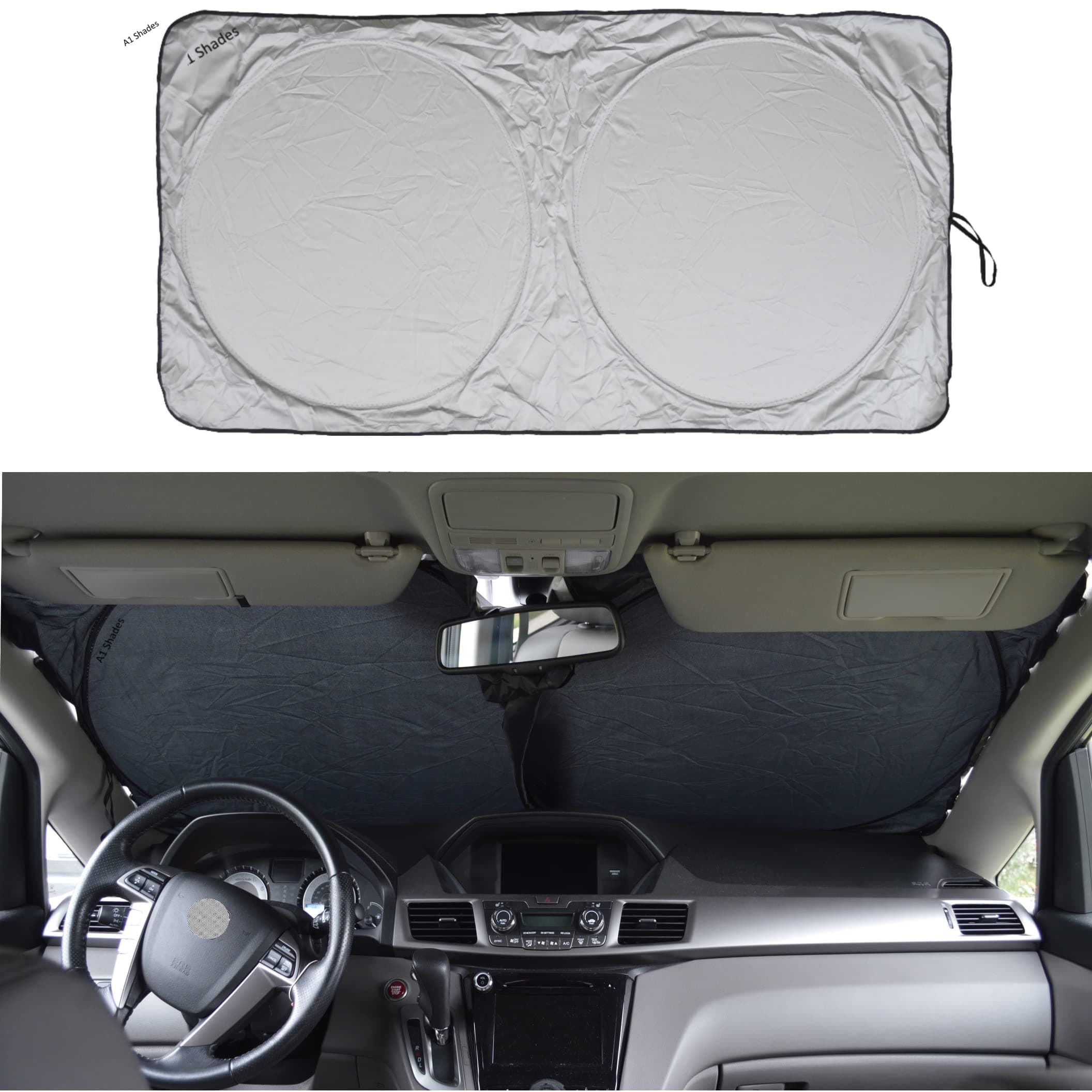 Windshield Sun Shade Find Your Vehicle's Size in Size-Chart for Popular Make & Models (Small.)