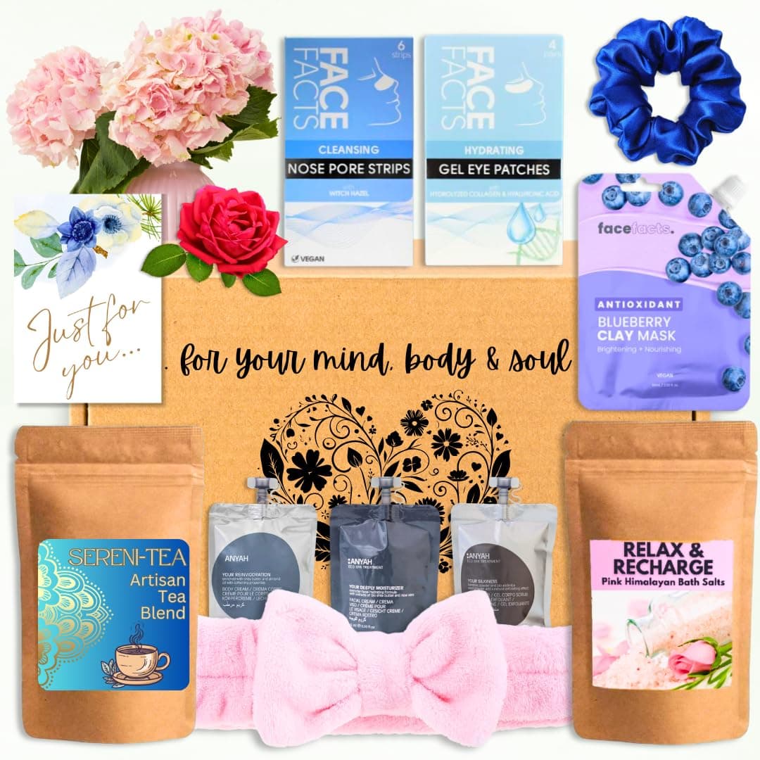 BIRTHDAY Spa Gift Box, Pamper Hamper, Pamper Gift Box for Her, Self Care Gift Box, Gift Set for Woman, Bath Gift Set, Mother's Day Gift (Original), Purple