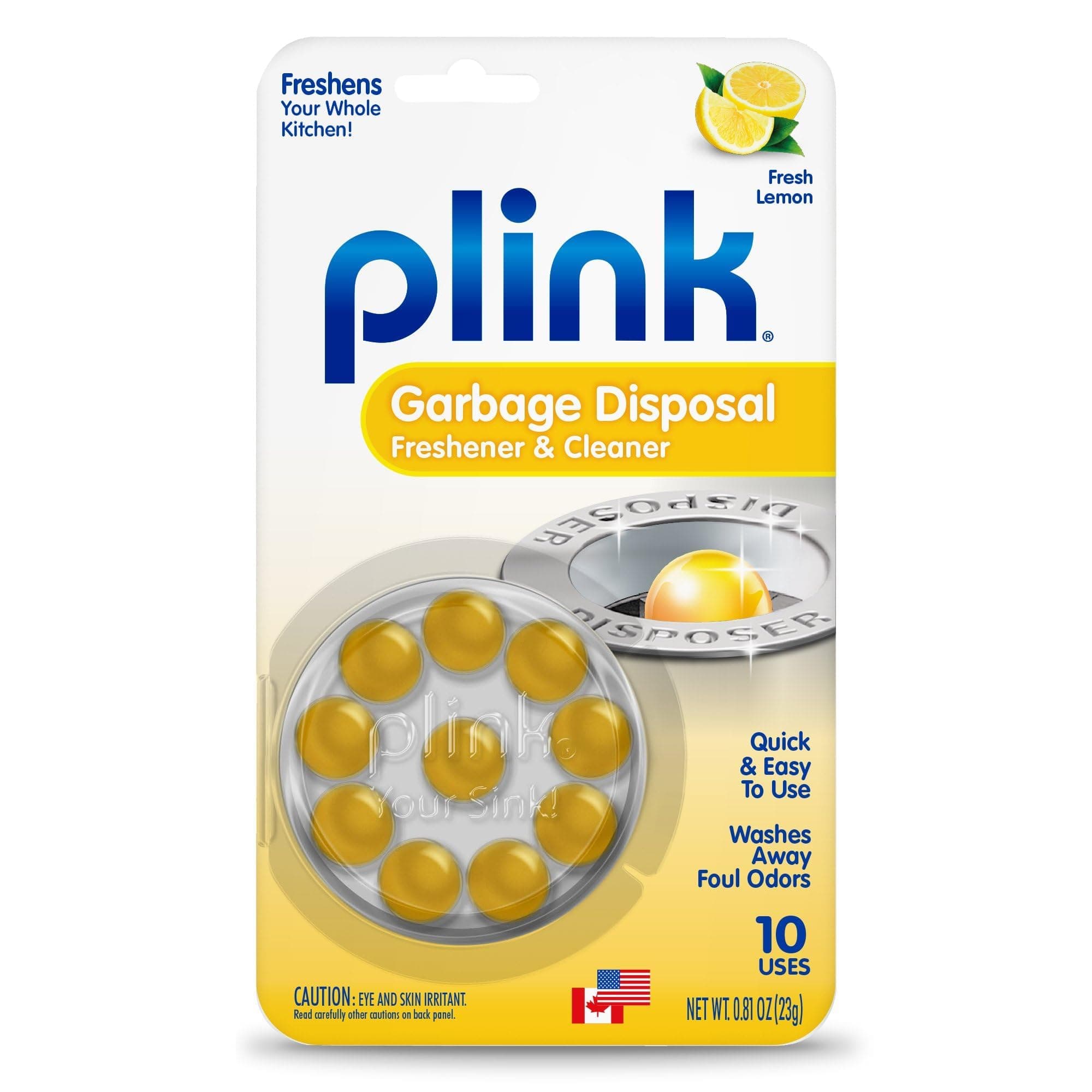 90 Garbage Disposer Cleaner and Deodorizer, Lemon, 20 Count