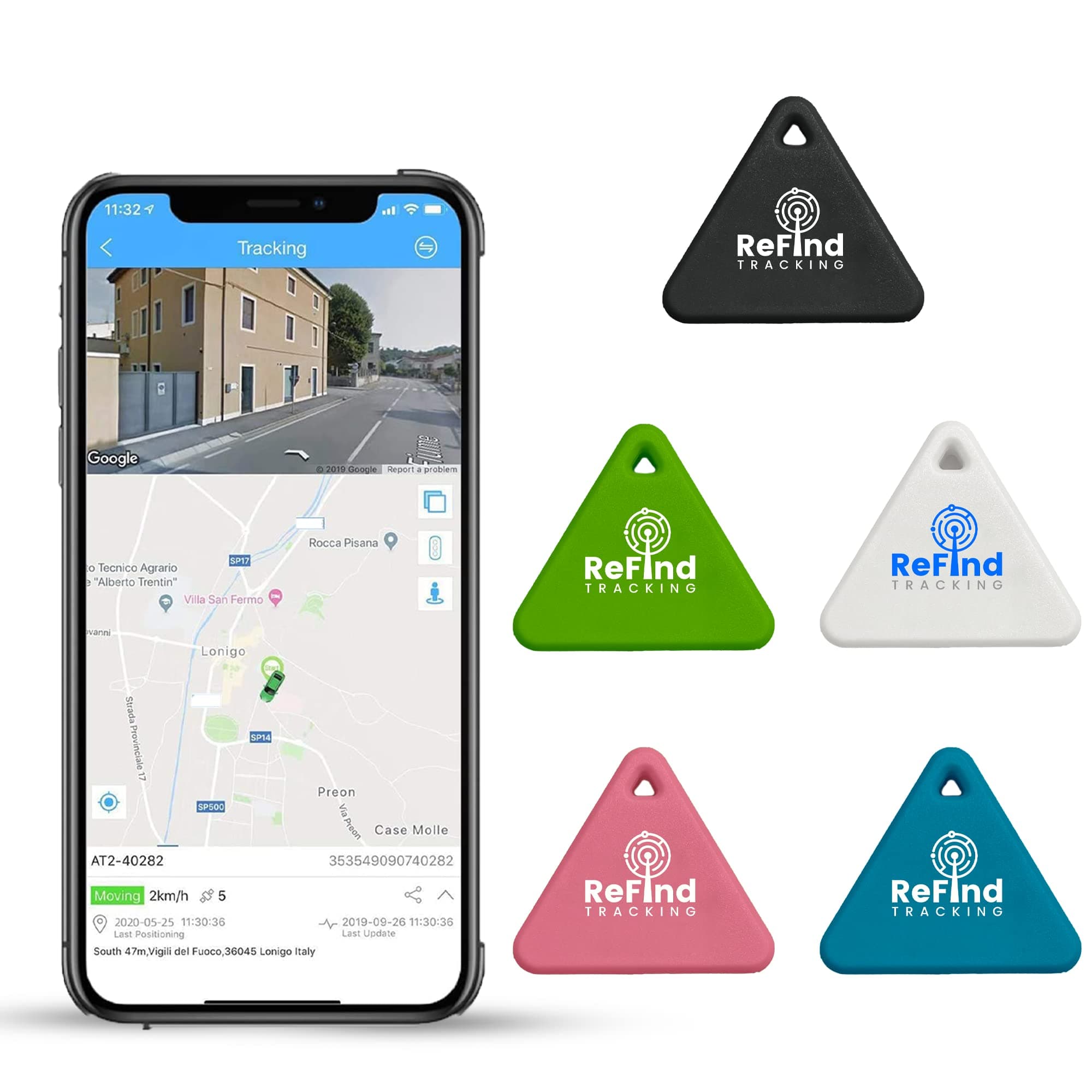 ReFind R3 Smart Tracker for Android and iPhone Mini GPS Tag Bluetooth 5.0 Alternative Samsung AirTag for Keys, Animals, Wallets and Luggage (Blue)