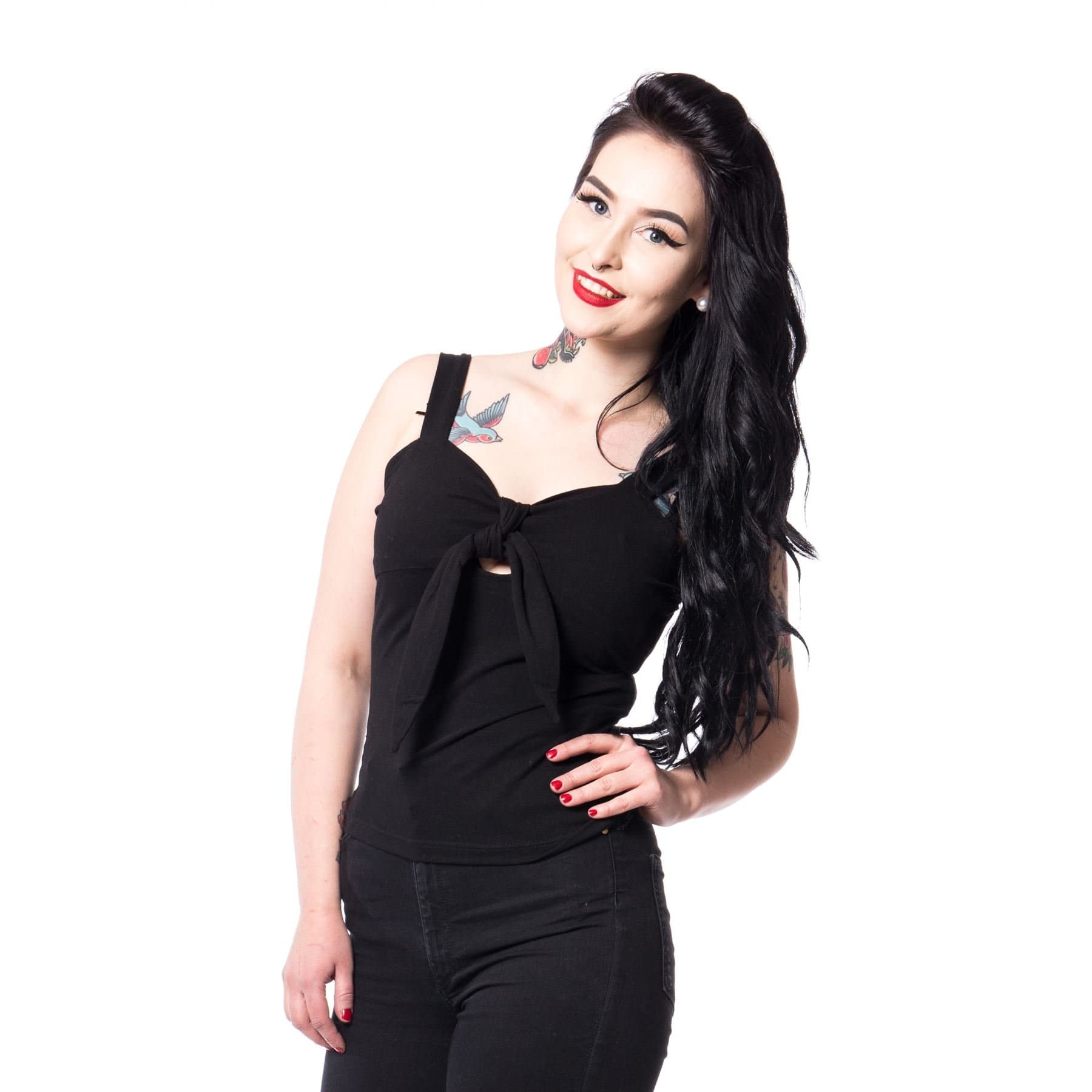 Rockabella Lilah Top Ladies Black Medium