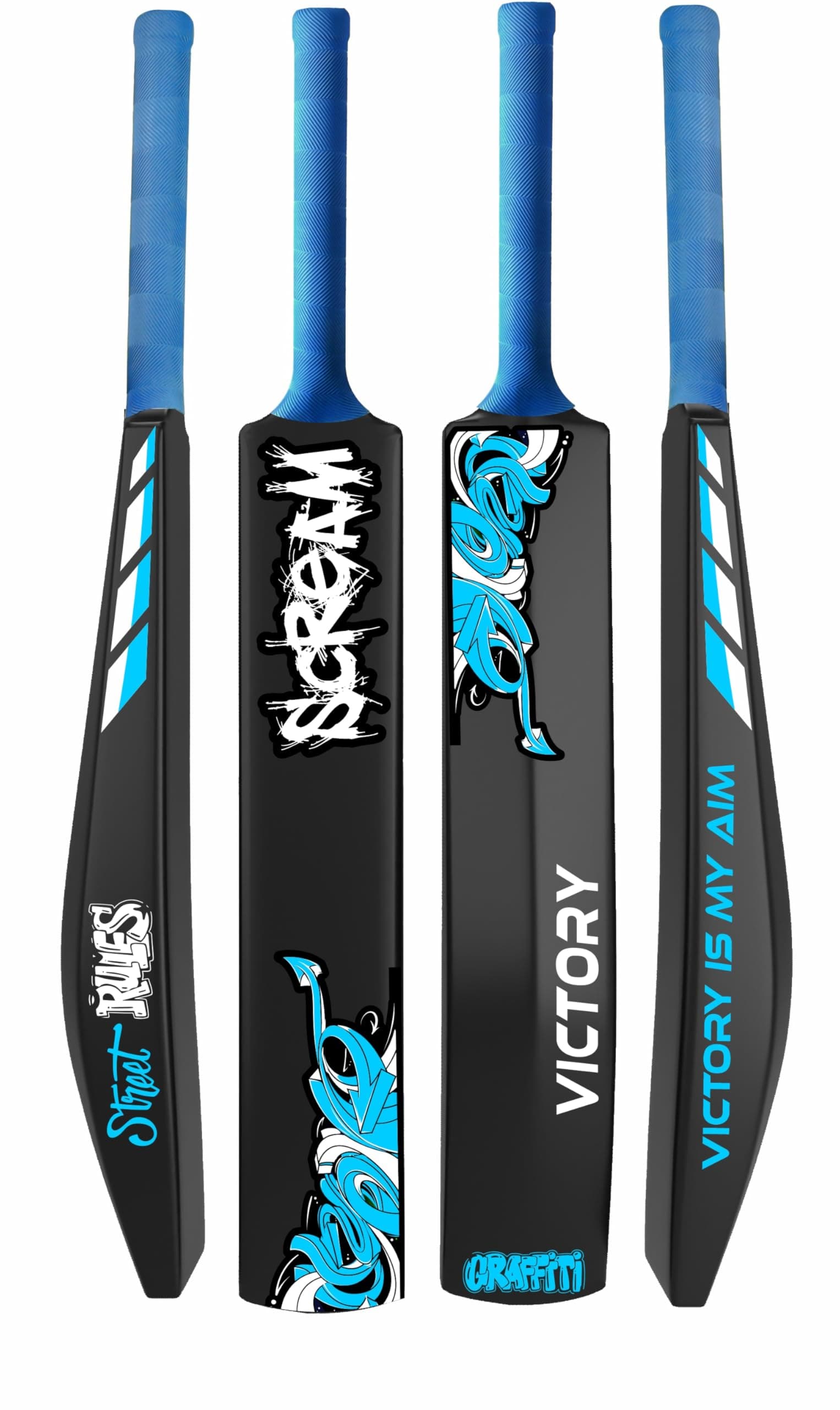 Victory Plastic Cricket Bat - Full Size (34" x 4.5") for All Age Groups - Scream Series