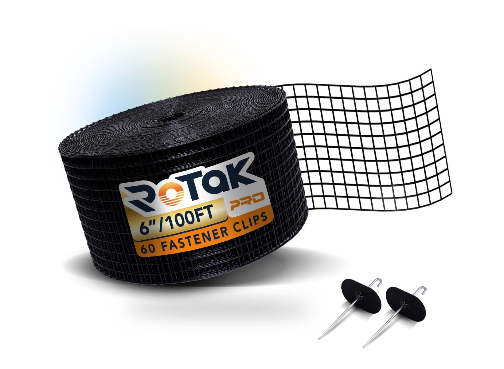- Rotak Critter Guard PRO - 6in x 100ft Solar Panel Bird Prevention Roll Kit with 60 Fastener Clips - Heavy Duty Galvanized Black PVC Coated ½ inch Wire Roll Mesh (6" PRO + 60 Clips)