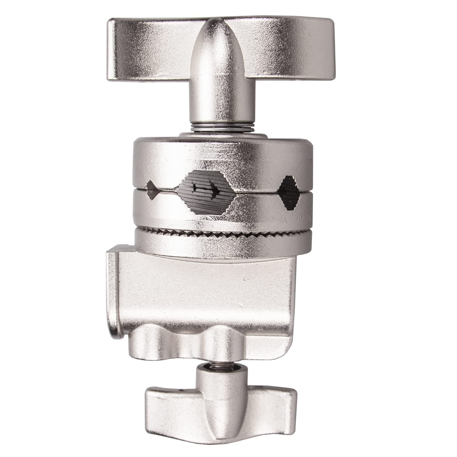 Multi Functional Heavy Duty Grip Head Swivel Head Holder Grip Clamp Mounting Adapter for Light Stand, Extension Boom Arm and Other Photographic