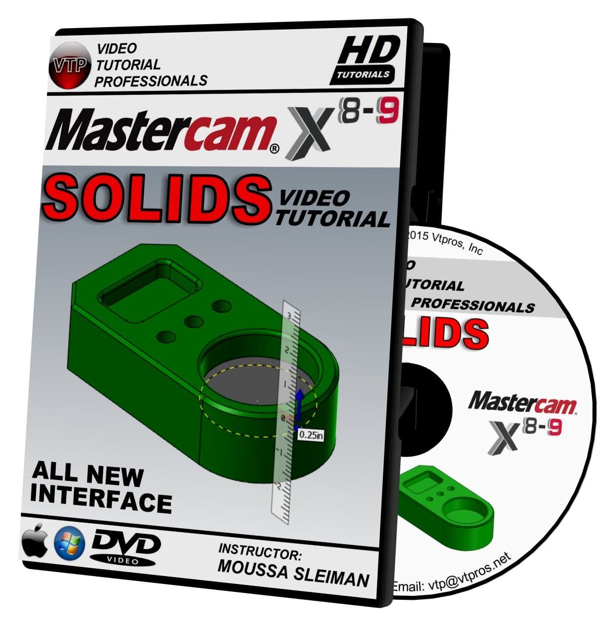 Mastercam X8-X9 SOLIDS Video Tutorial Training in HD