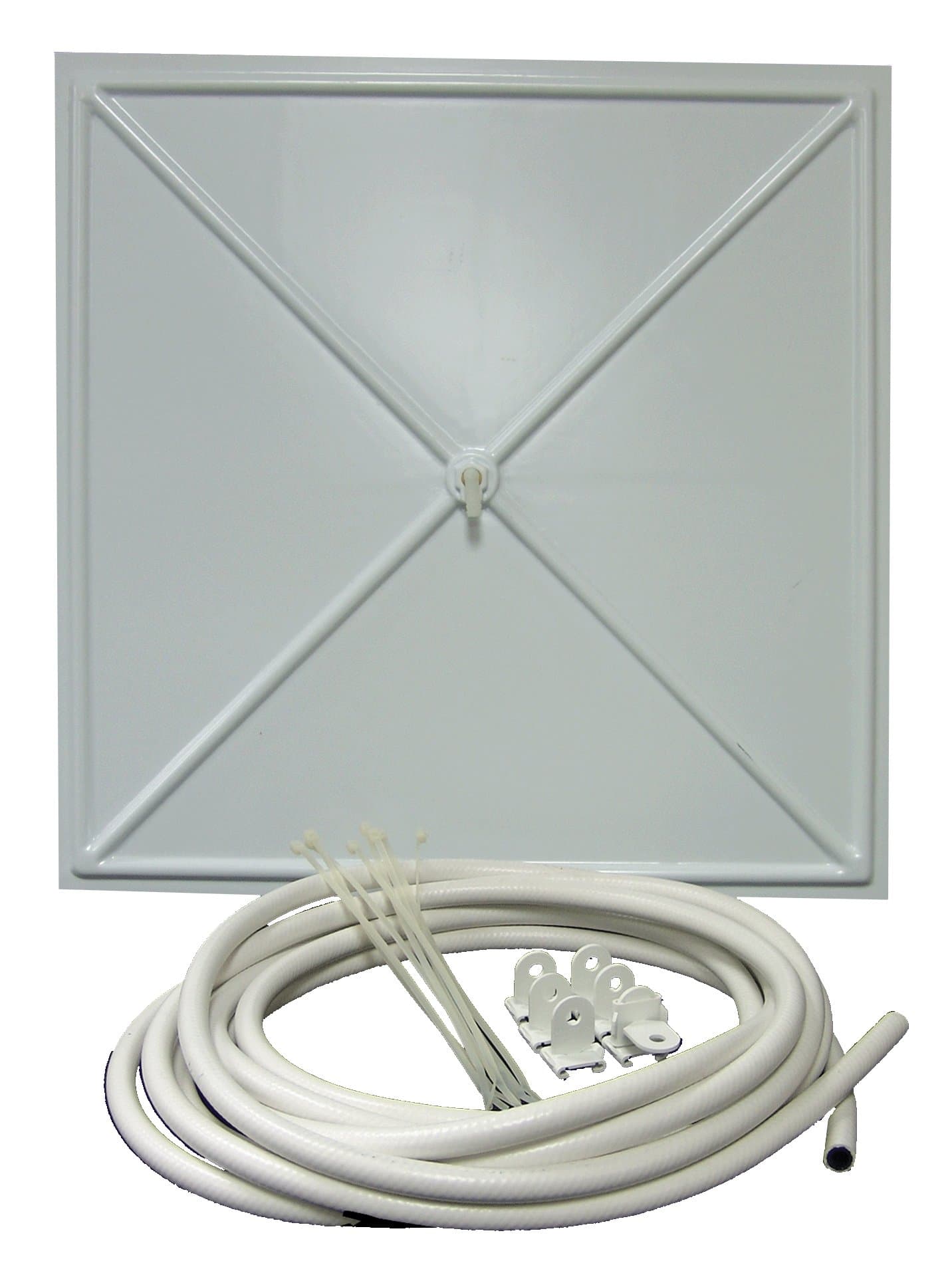 100 White Polystyrene Plastic Ceiling Tile Leak Diverter, 2' x 2'