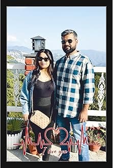 Mad Masters I Love You Customized Photo Frames with Photo Upload, Personalised Gift for Husband, Wife, Him, Her, Boyfriend, Girlfriend and Couple (I Love You)