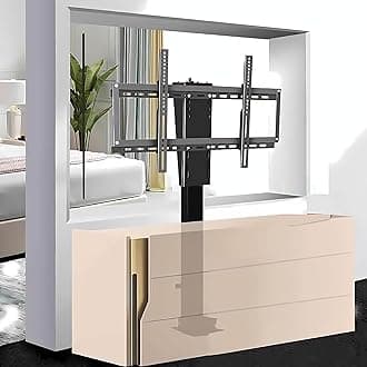 Electric tv lift, Automatic lifting motorised tv bracket, tv lift mechanism for most 32-70 inch Flat and Curved TVs,max 600x400mm up to 60kg, Can be hidden inside the cabinet (lifting-90cm)