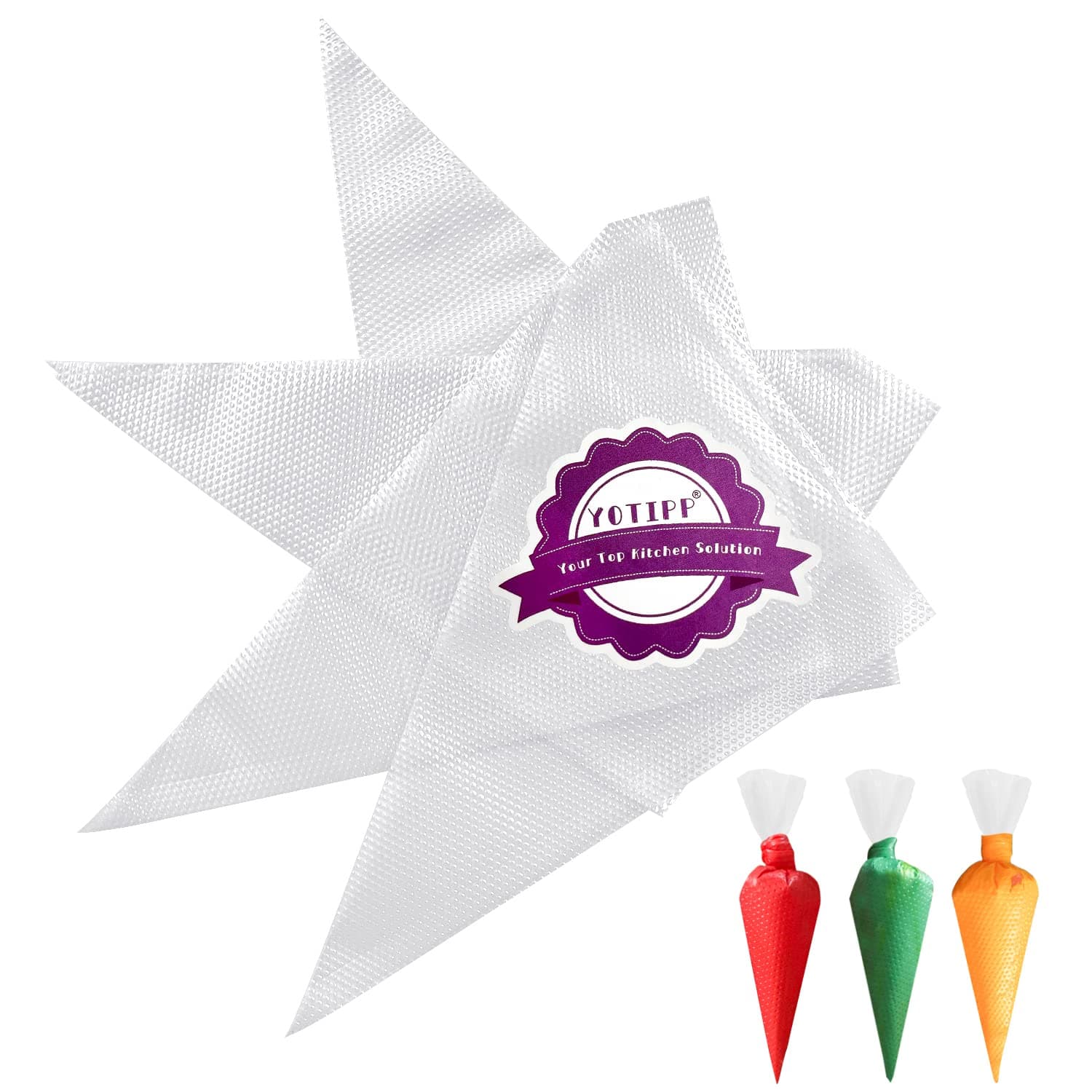 Thickened 100pcs/set Disposable Pastry Bag Icing Piping Bag Cake Cupcake Decorating Bags (16inch Thickened)