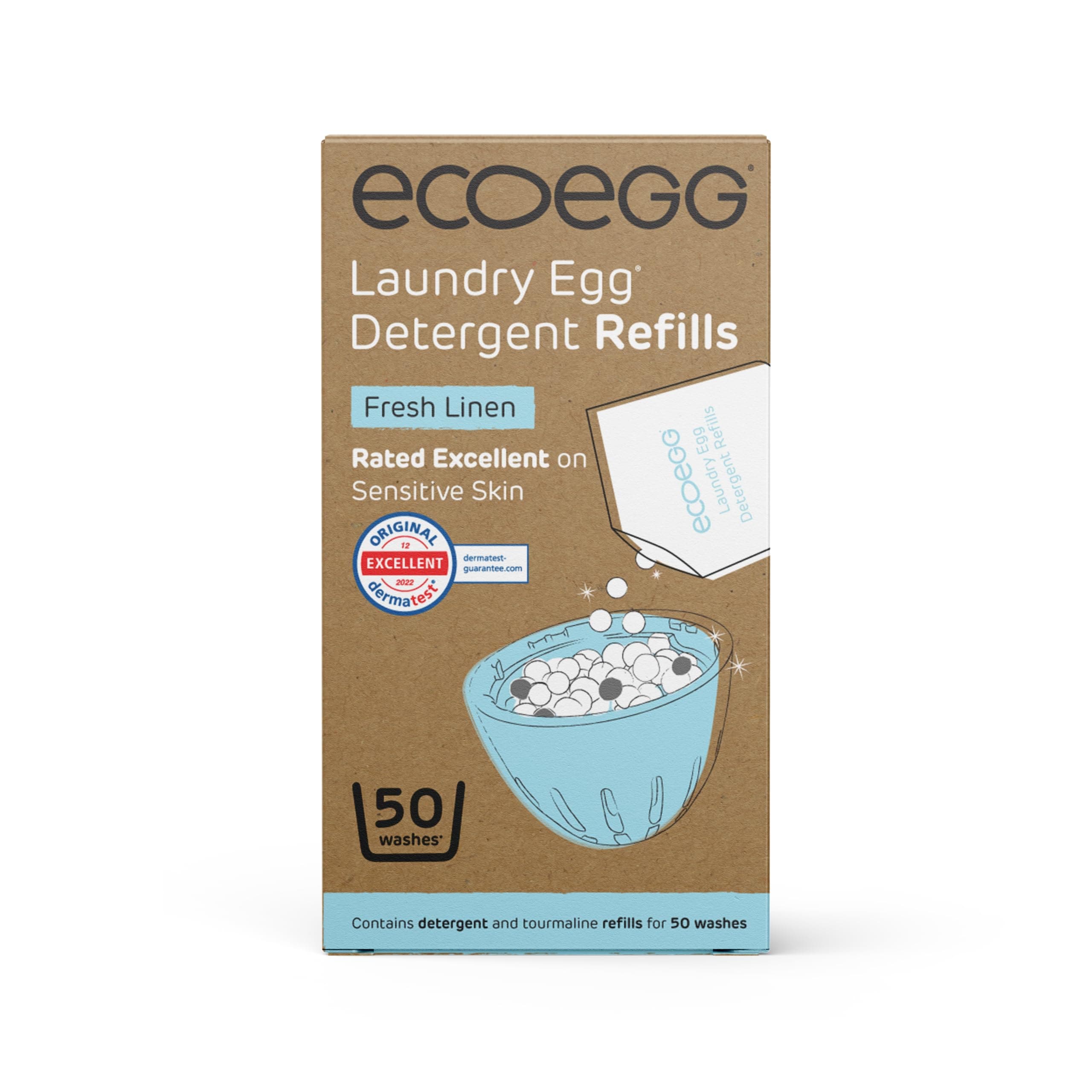 Laundry Egg Refill Pellets, 50 Wash Fresh Linen
