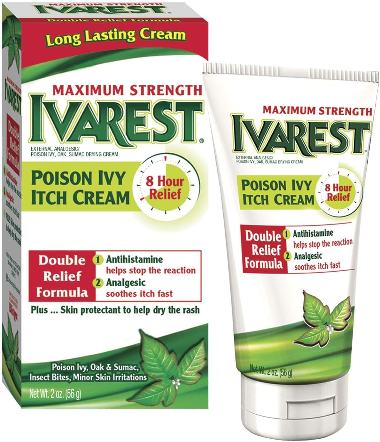 Ivarest 8 Hour Maximum Strength Anti - Itch Cream - 2 Oz/Pack, 2 Pack