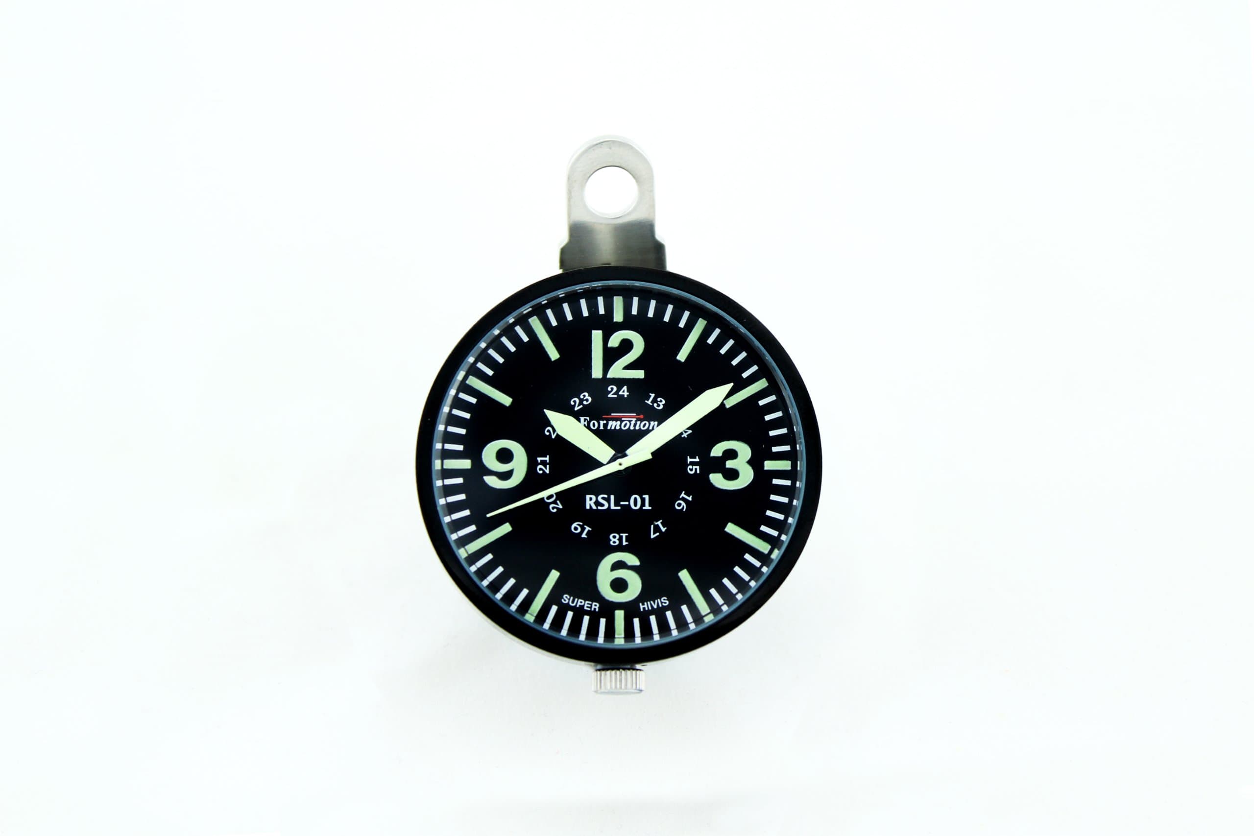 Formotion RGA-52000 Black Face Bolt-On Reference SL Clock with Gun Metal Case