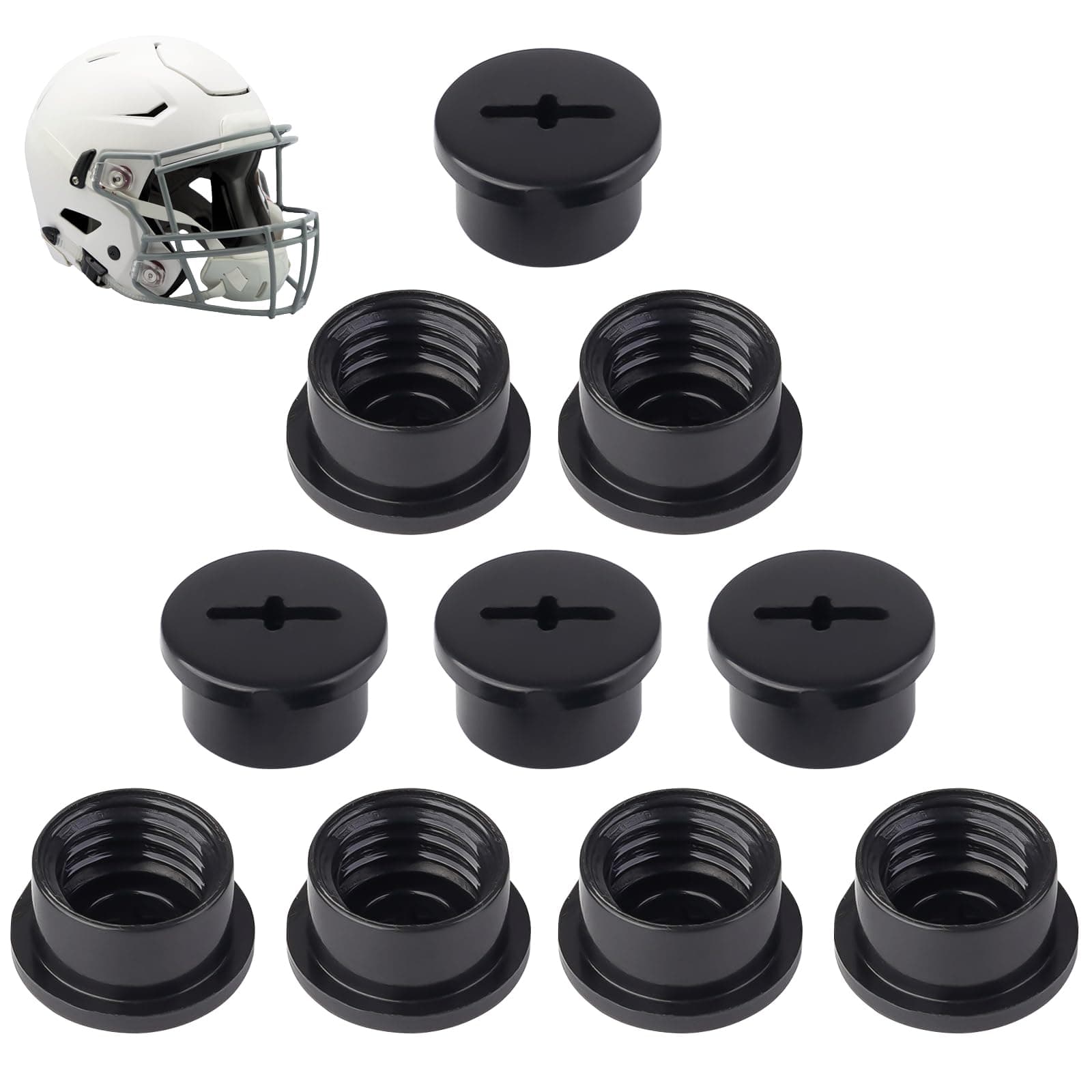 ELECTRAPICK10Pcs Bladder Valve Screws for Riddell Speedflex and Speed Lcon Helmet, Durable Valve Caps for Speedflex Helmet, Bladder Retainer for Riddell Speedflex Helmet Youth & Adult