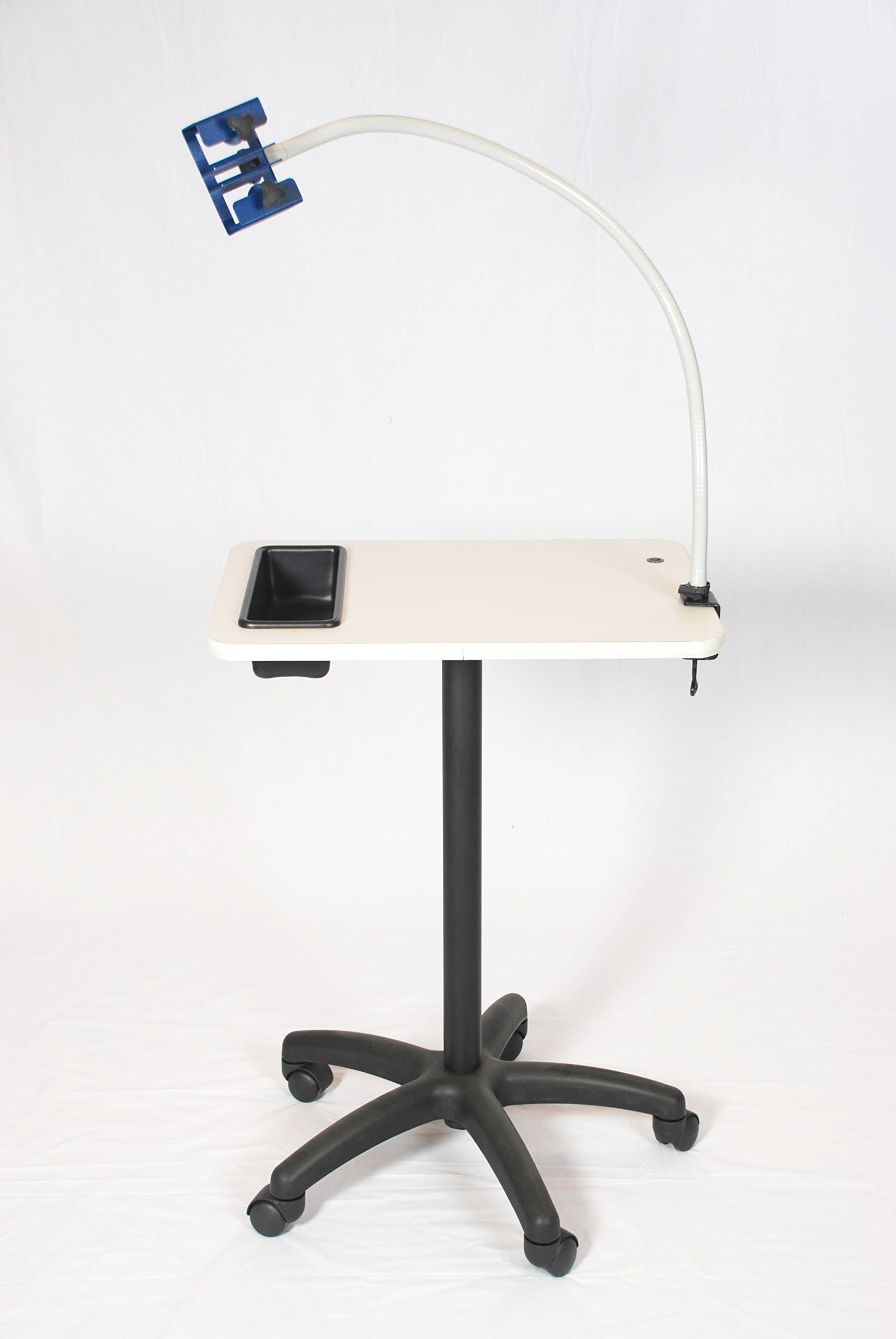 TerraQuant/MR4 Laser Therapy Wheeled Cart + Single MR4 Flex Arm w/Dual Emitter Holder & C-Clamp (Laser System NOT Included) Flex arm Compatible w/TerraQuant, MR4, MR5, Portable Multi Radiance Lasers