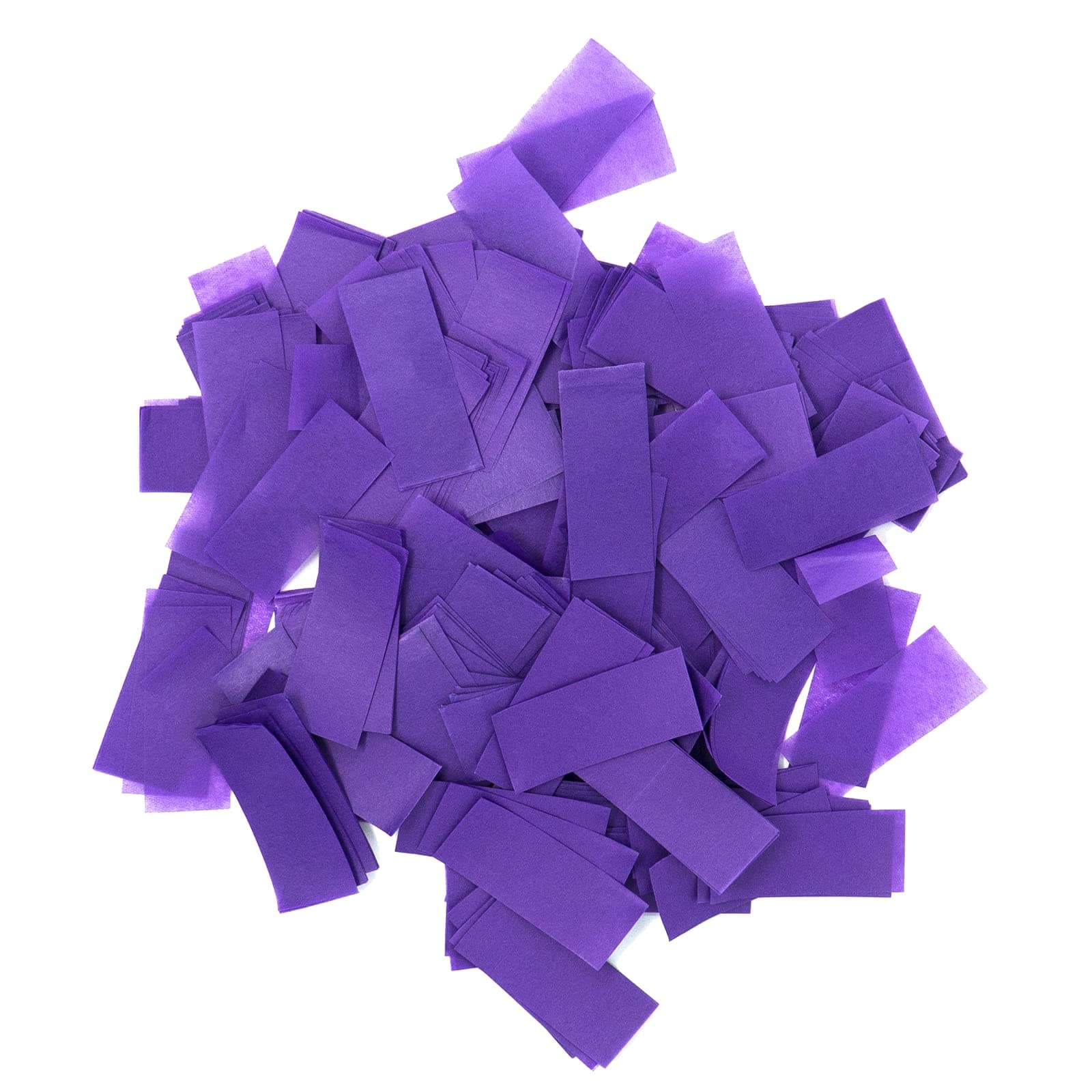 Biodegradable Tissue Confetti Rectangles, Purple Color – Ultimate Confetti Fluttering Tissue Paper for Confetti Cannon and Launcher Use, Table Decorations, and More (20 Handfuls per Bag, 1 lb)
