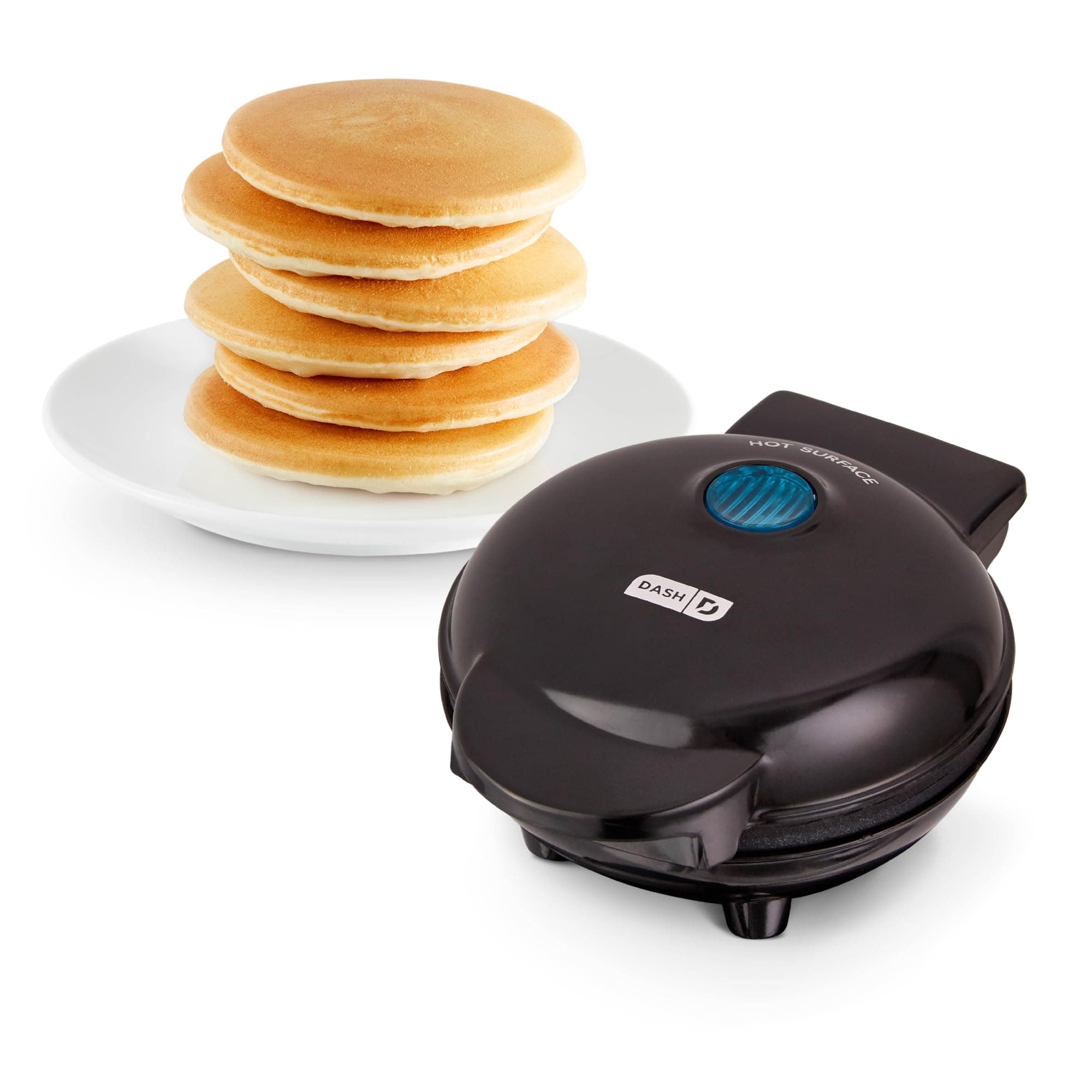 Dash Mini Maker Griddle - Compact Griddle for Creative Homemade Treats - Nonstick Surface, Quick Heat-Up System & Space-Saving Design - Black