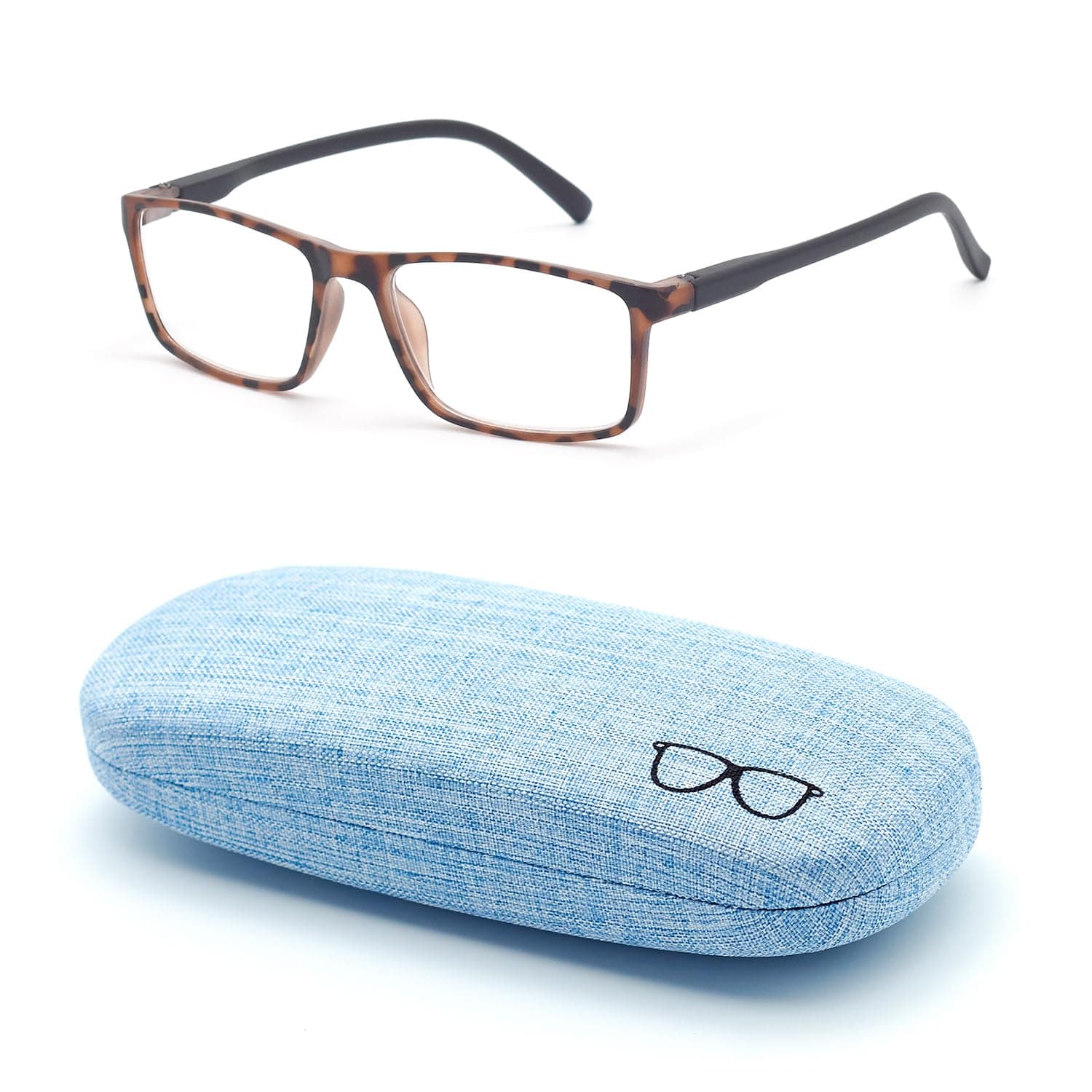 Nearsighted Glasses Distance Blue Light Blocking Spring Hinge Glasses and Case Not Reading Glasses