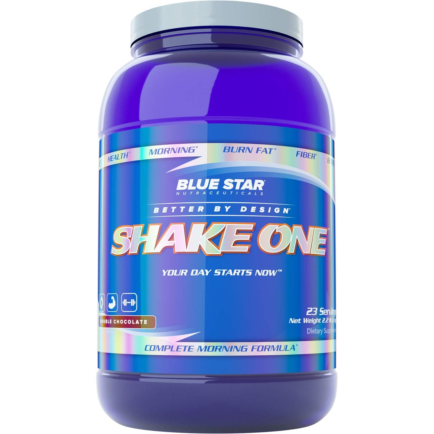 Shake One by Blue Star - Protein Rich Meal Replacement Breakfast Shake | Great Tasting, Low Calorie Protein Powder Drink with Caffeine for Weight Loss & Muscle Building, 23 Servings (Double Chocolate)