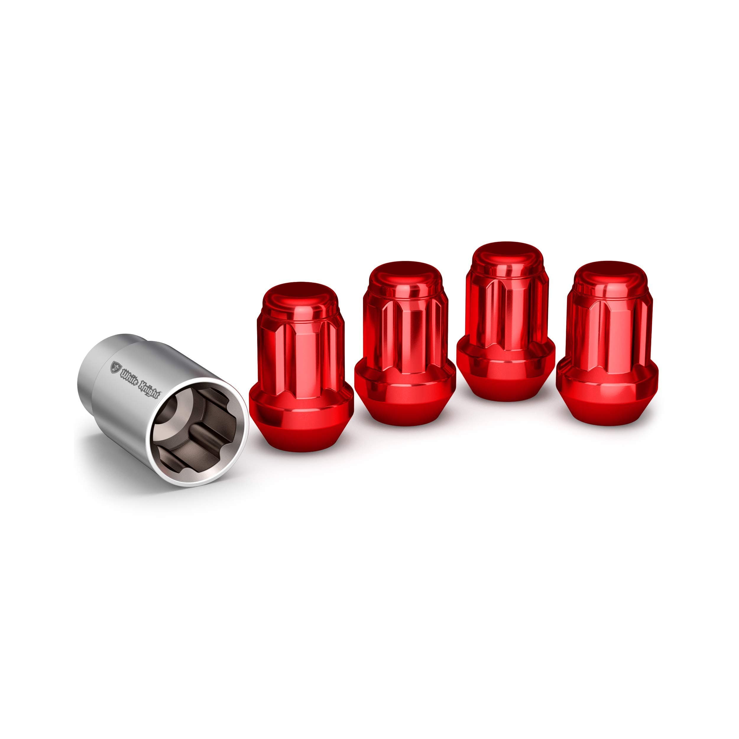 White Knight 40700Srdt Red Wheel Lock, 4 Pack
