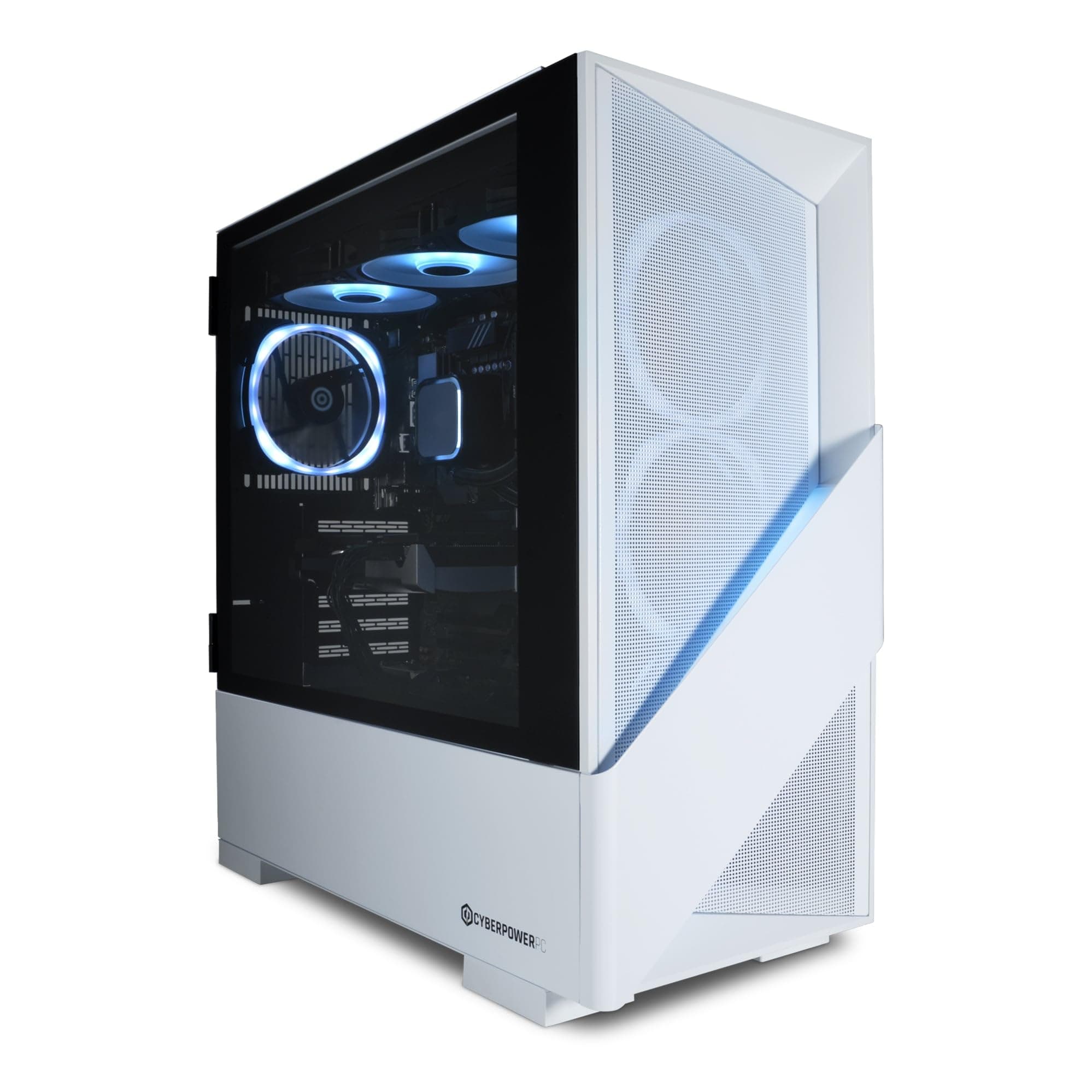 CyberPowerPC Luxe Gaming PC - Intel Core Ultra 7 265KF, Nvidia RTX 5060 Ti, 32GB RAM, 2TB NVMe SSD, 650W PSU, Windows 11, Liquid Cooling, Amethyst 360M Airflow White