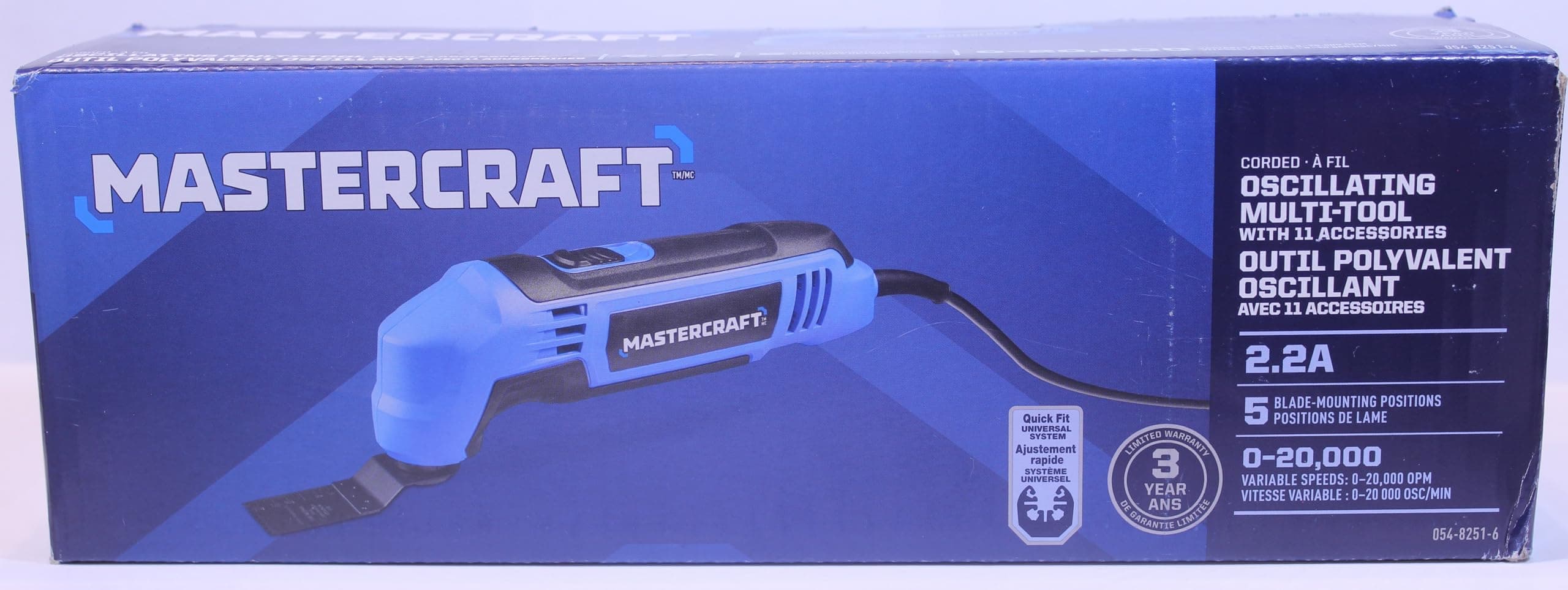 Mastercraft 2.2A Oscillating Multi-Crafter Tool with 11 Piece Accessory Kit