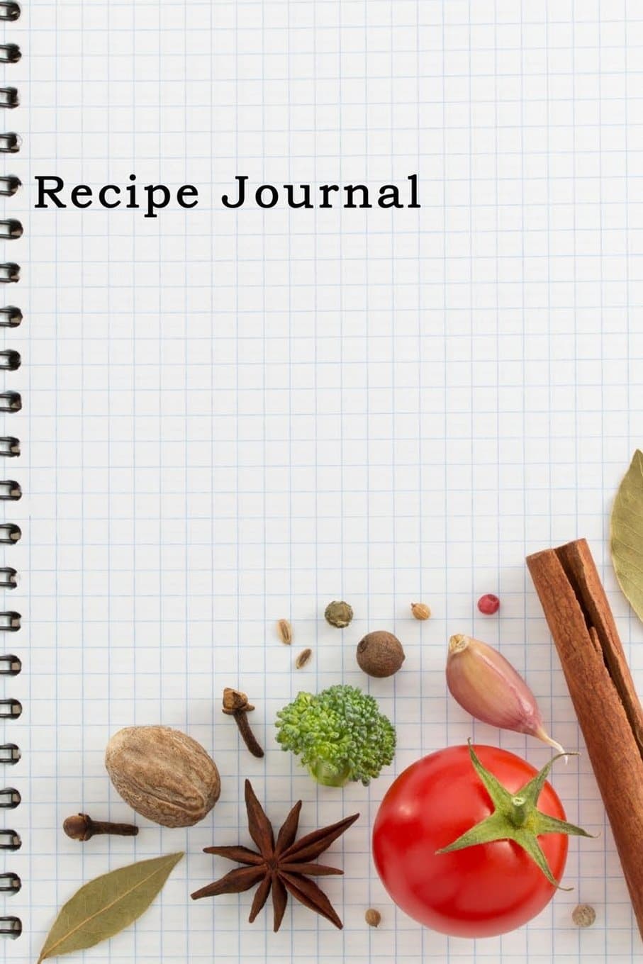 Recipe Journal: Spiral-Look Notebook Cooking Journal, Lined and Numbered Blank Cookbook 6 x 9, 180 Pages (Recipe Journals) (Cooking Journals)