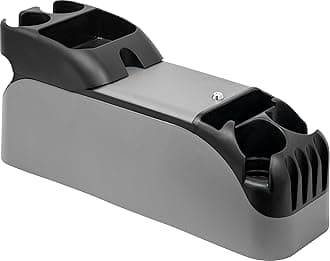 Center Console for Minivans, SUVs, Middle Van Console, Extra Cup Holders, Large Storage, Made in USA (Gray)