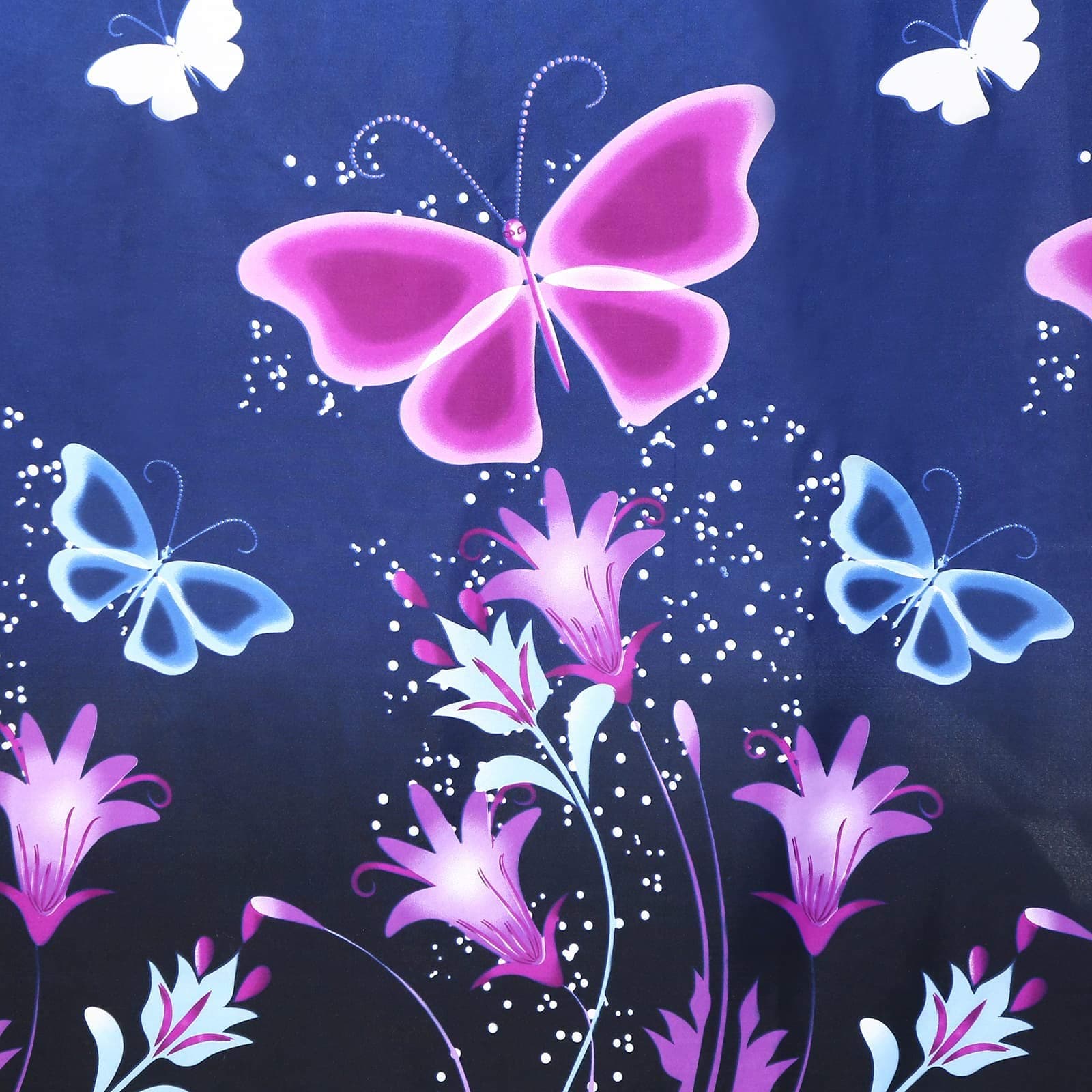 Mengersi Butterfly Four Corner Post Bed Curtain Canopy Mosquito Net for Girls Adults Kids (Queen, Blue)