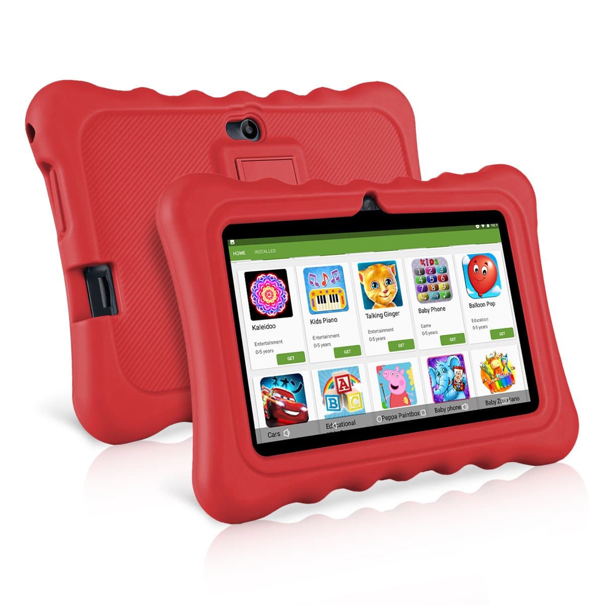 7" Kids Tablet PC Ainol Q88 Android 7.1 1G RAM 8 GB ROM Tablet GMS Google Certified External 3G Portable Kid-Proof Silicone Case Dual Cameras Netflix & YouTube Supported (Red)